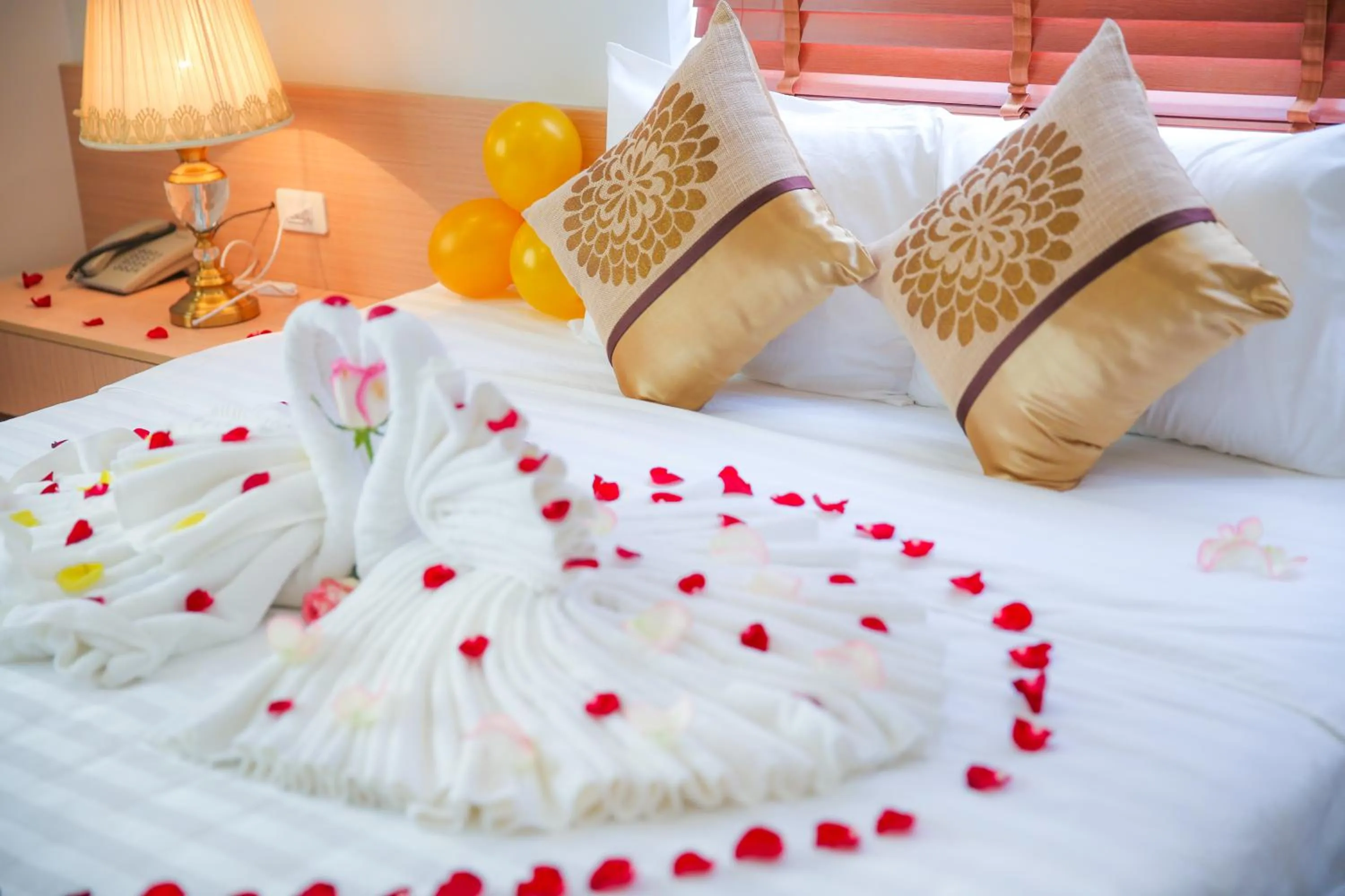 Bed in Long Anh Hotel