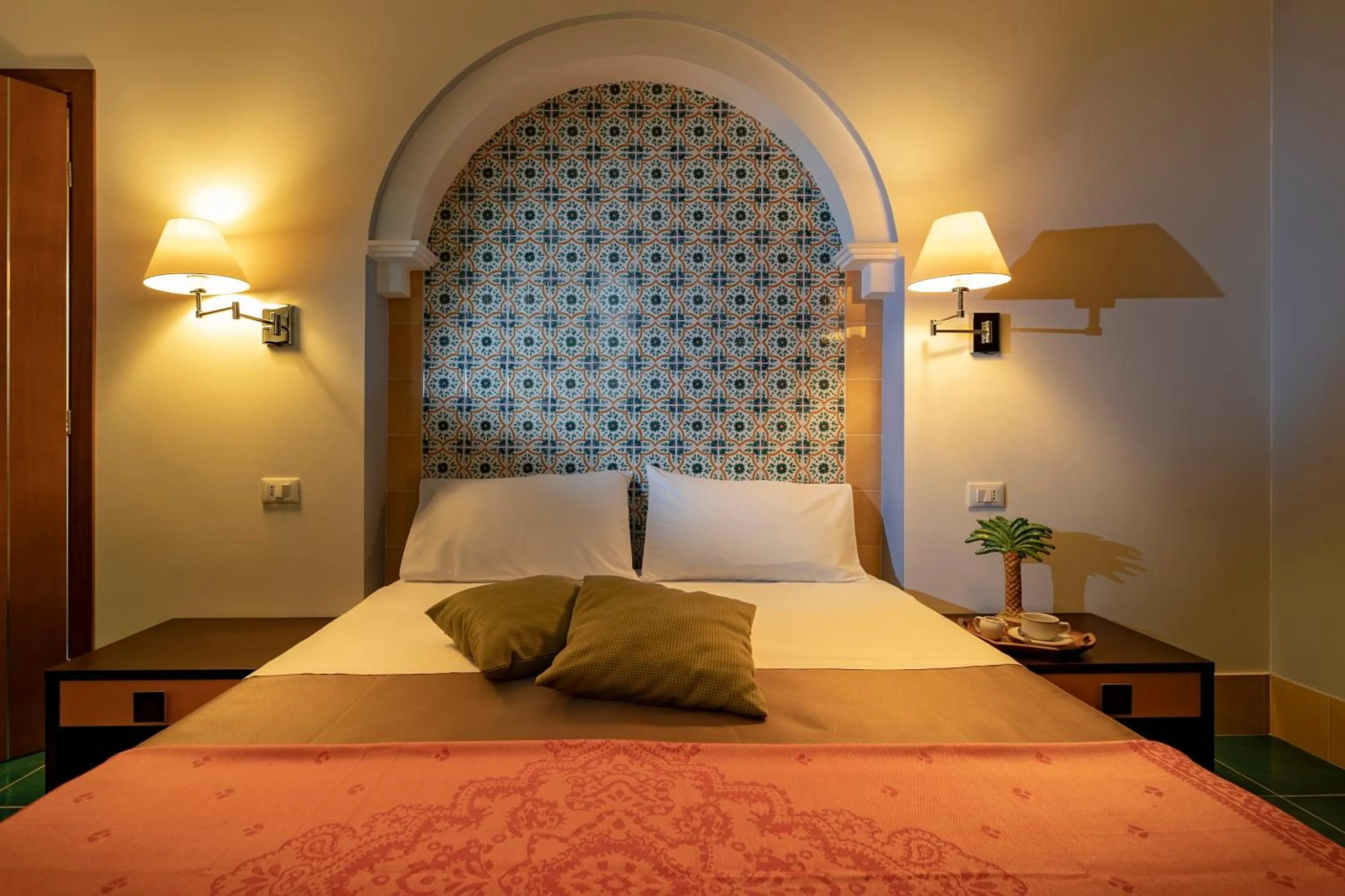 Decorative detail, Bed in Hotel Riva Del Sole