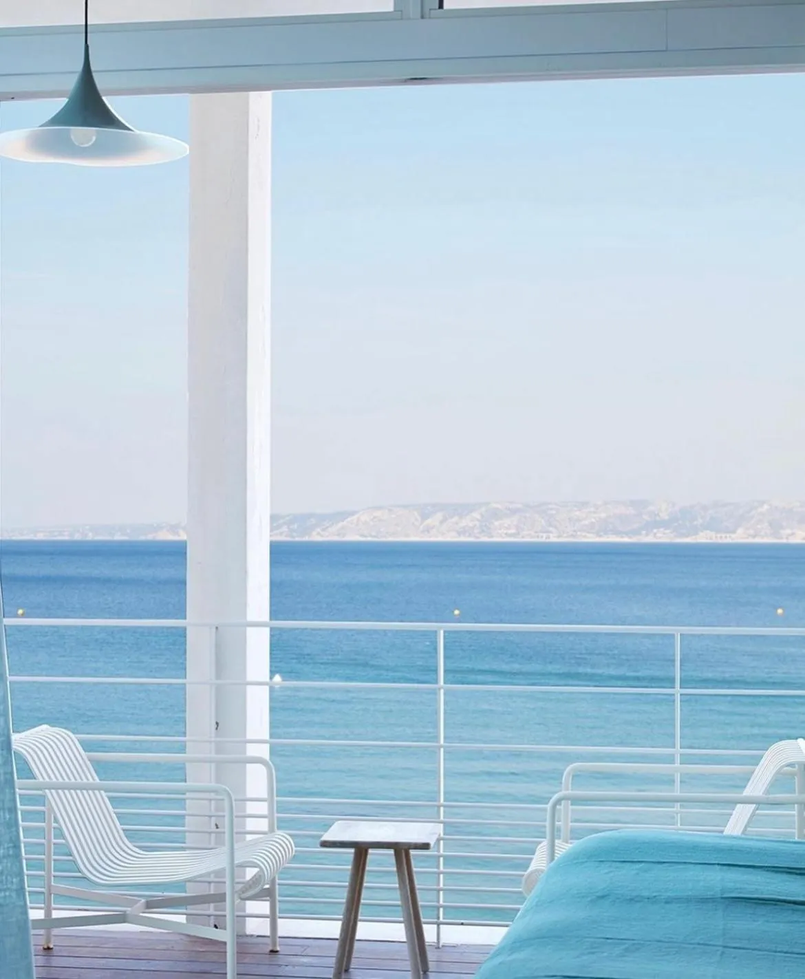 Balcony/Terrace, Bed in Les Bords De Mer