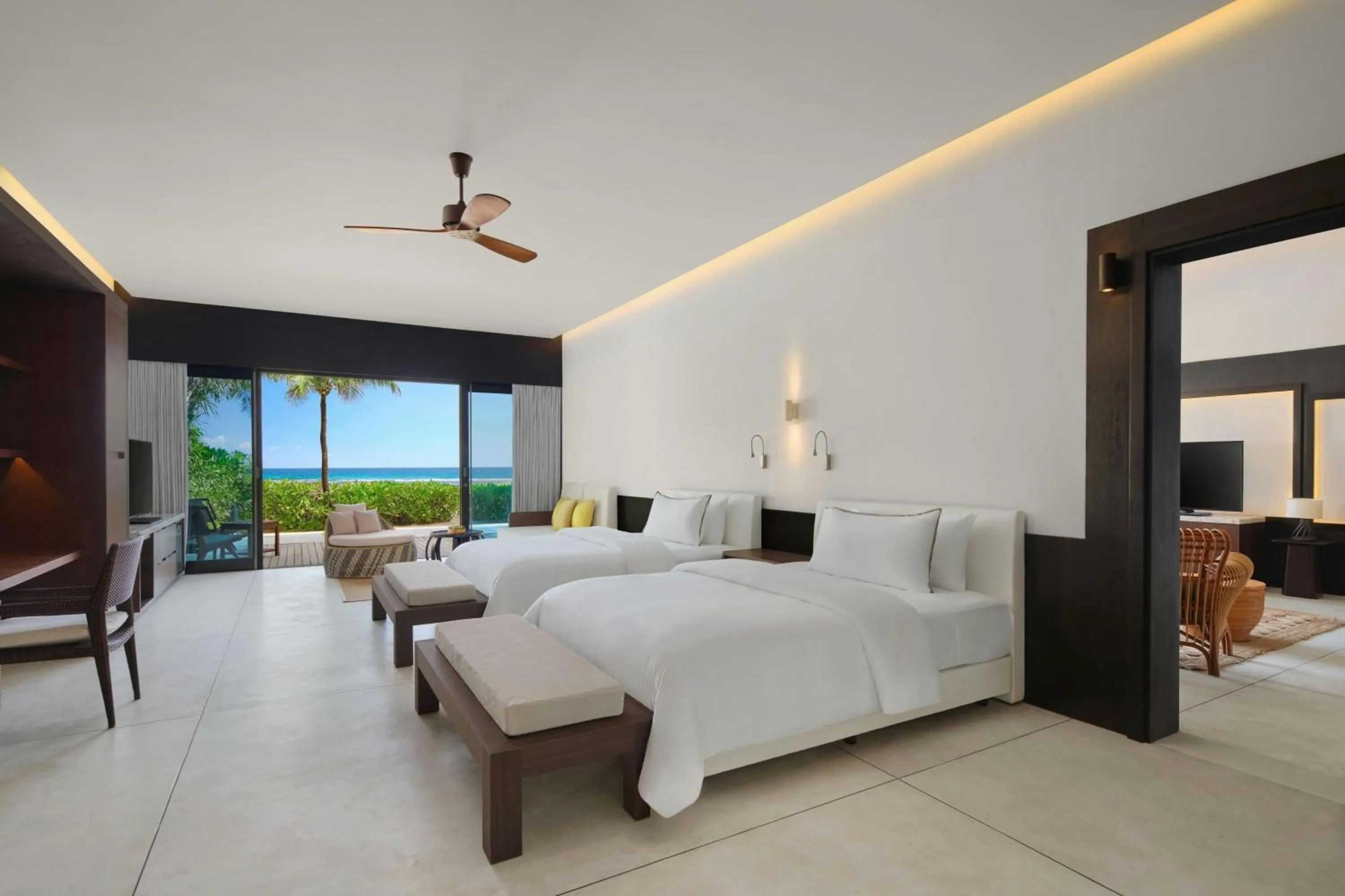 Bedroom, Bed in The Westin Maldives Miriandhoo Resort