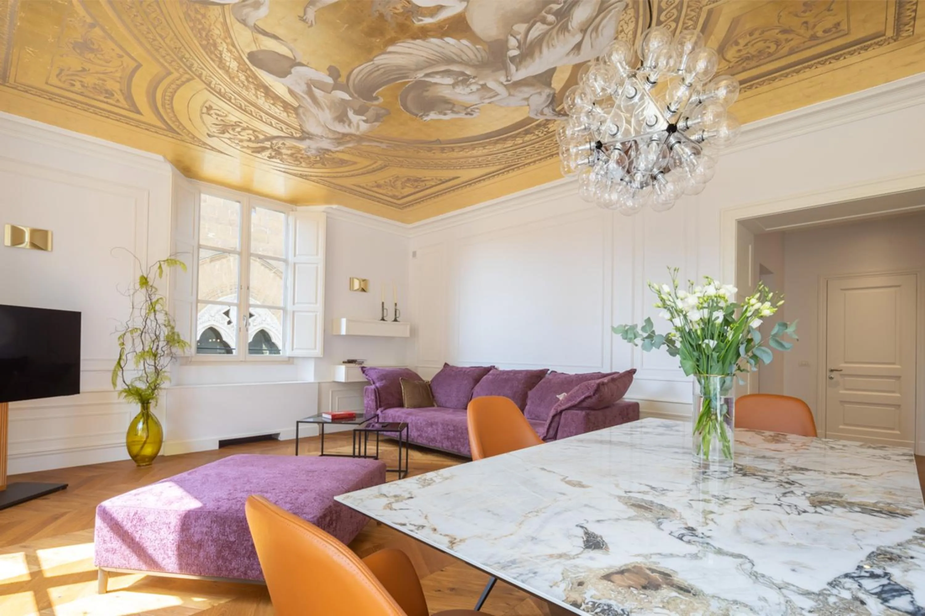 Living room in Corte Calzaiuoli Elegant Suites