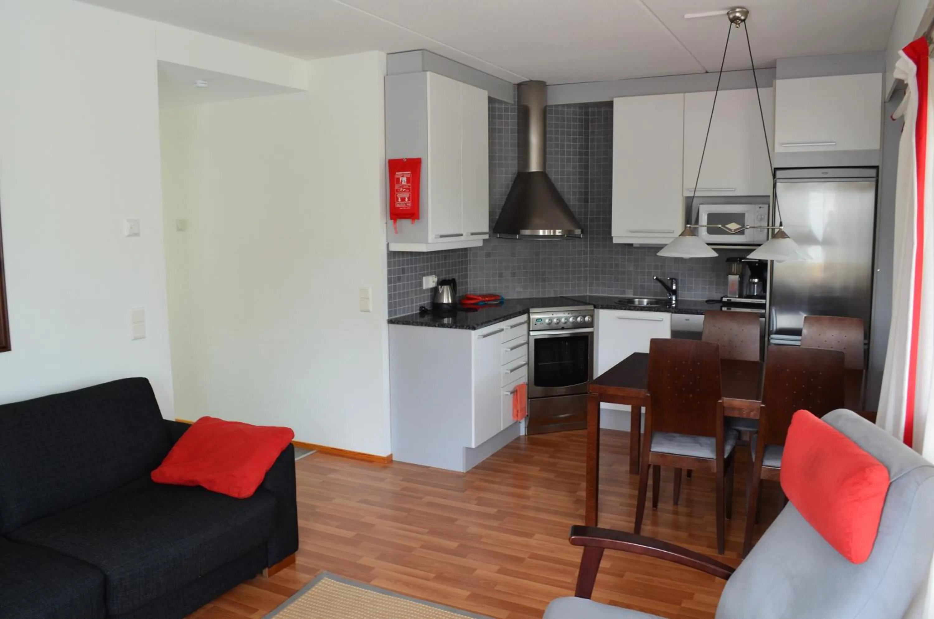 Kitchen or kitchenette in Huoneistohotelli Lumihovi