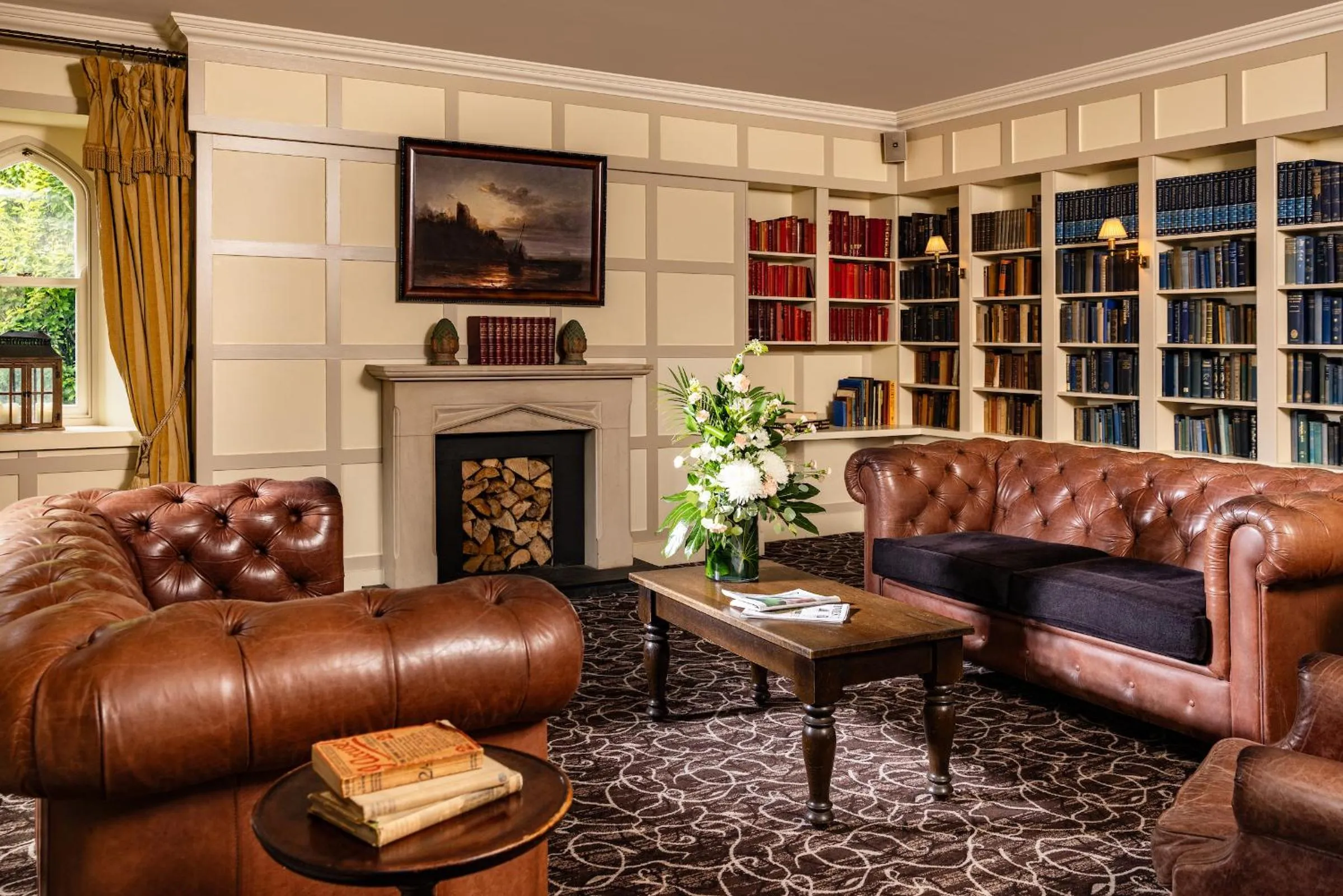 Library in Lough Eske Castle