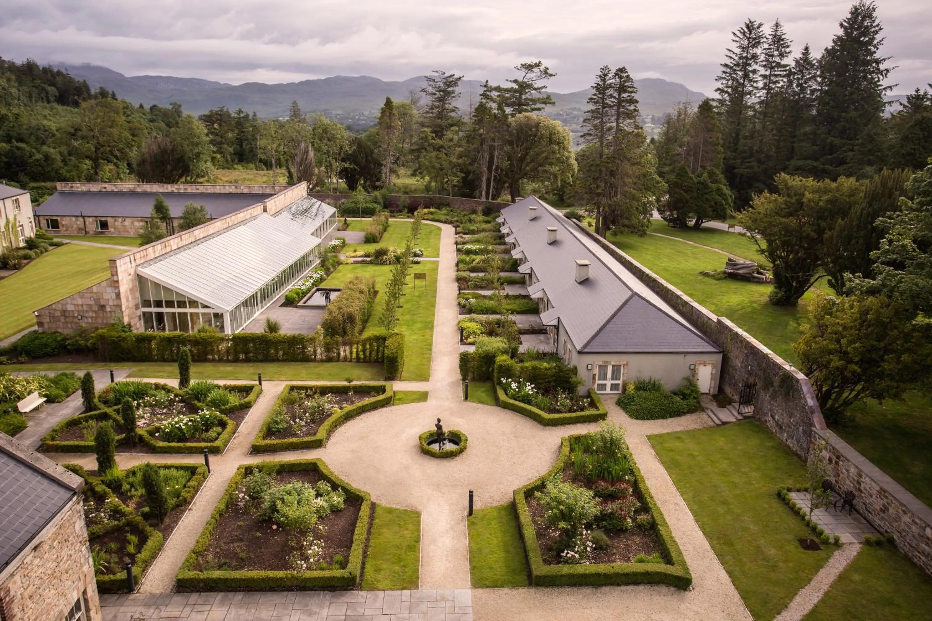 Bird's eye view in Lough Eske Castle