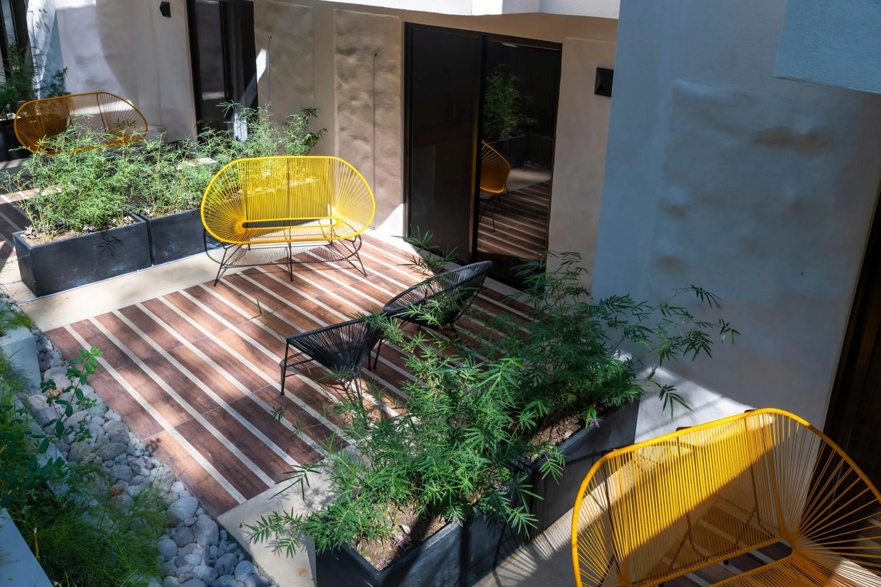 Inner courtyard view in Hotel Nya