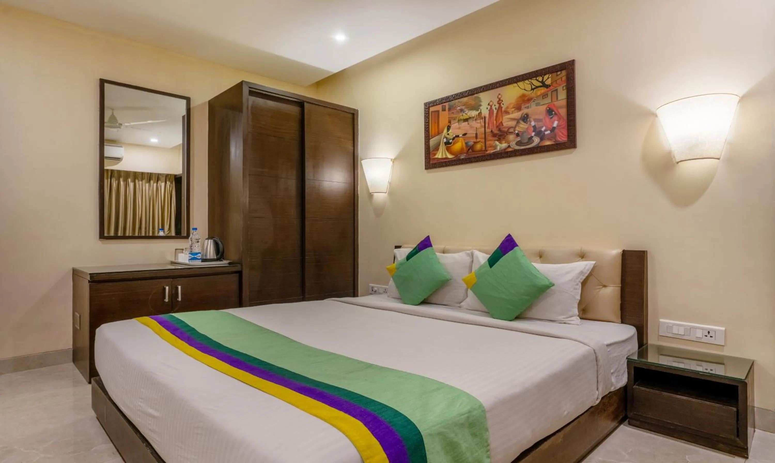 Bedroom, Bed in Treebo Acsys, Gachibowli