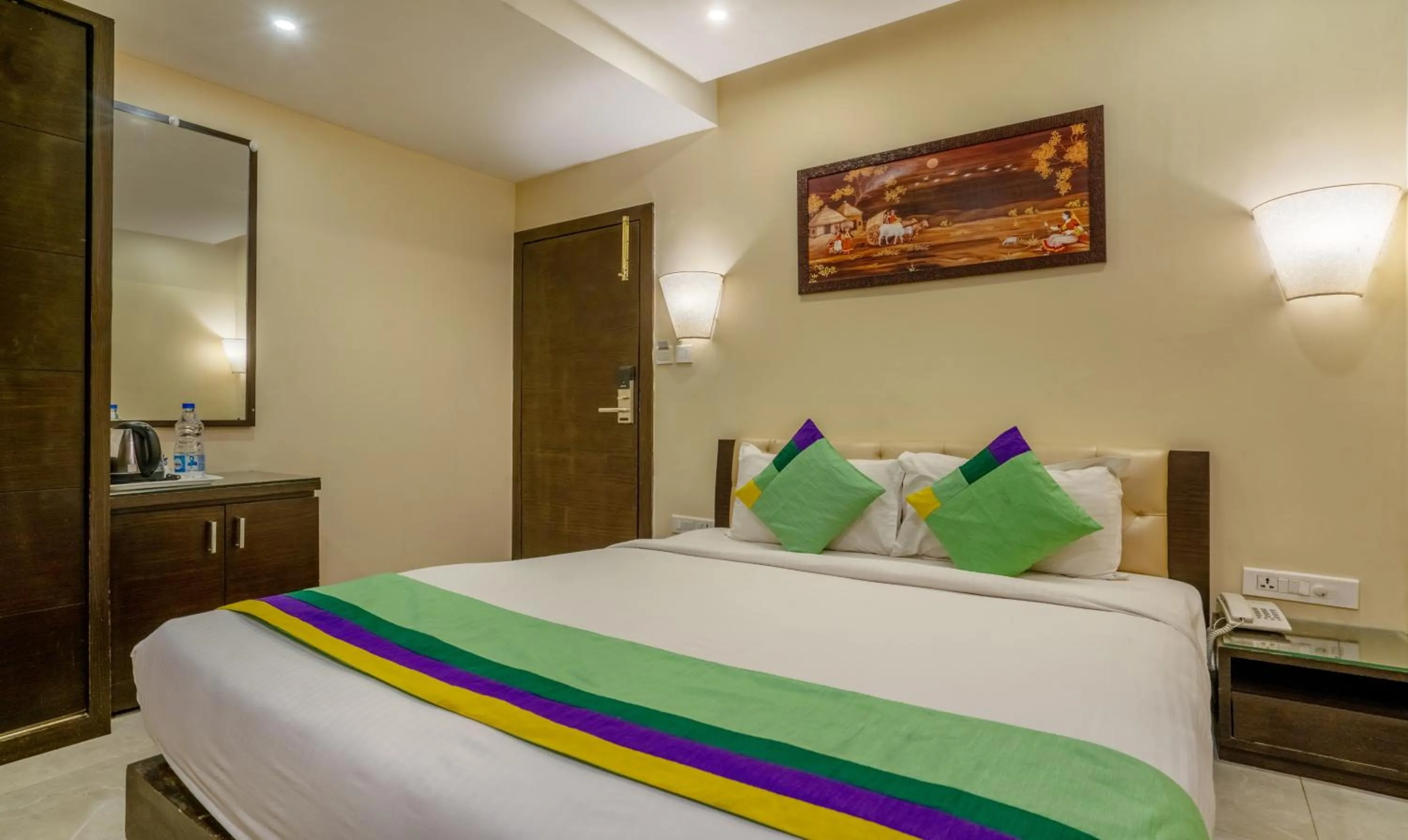 Bedroom, Bed in Treebo Acsys, Gachibowli