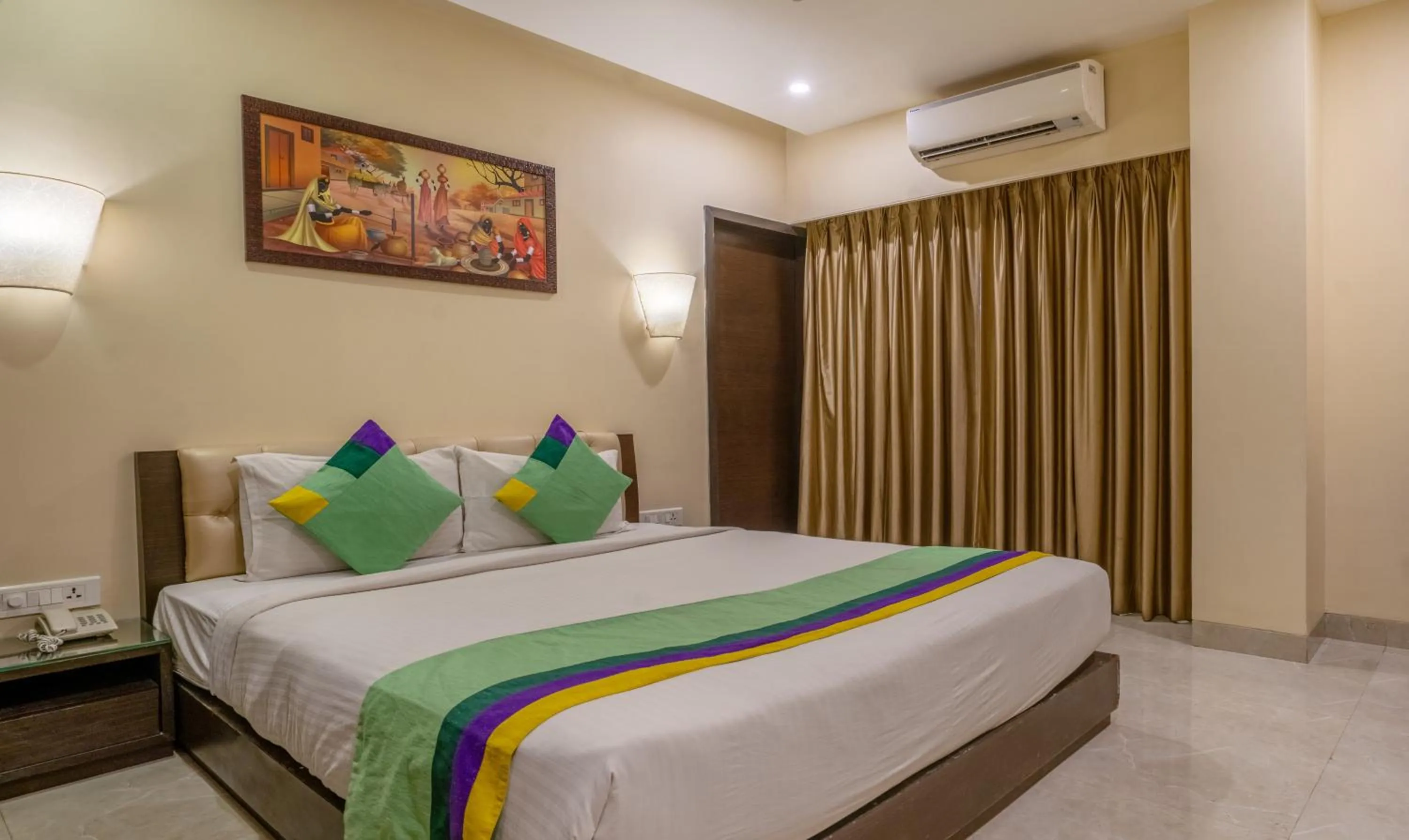 Bedroom, Bed in Treebo Acsys, Gachibowli
