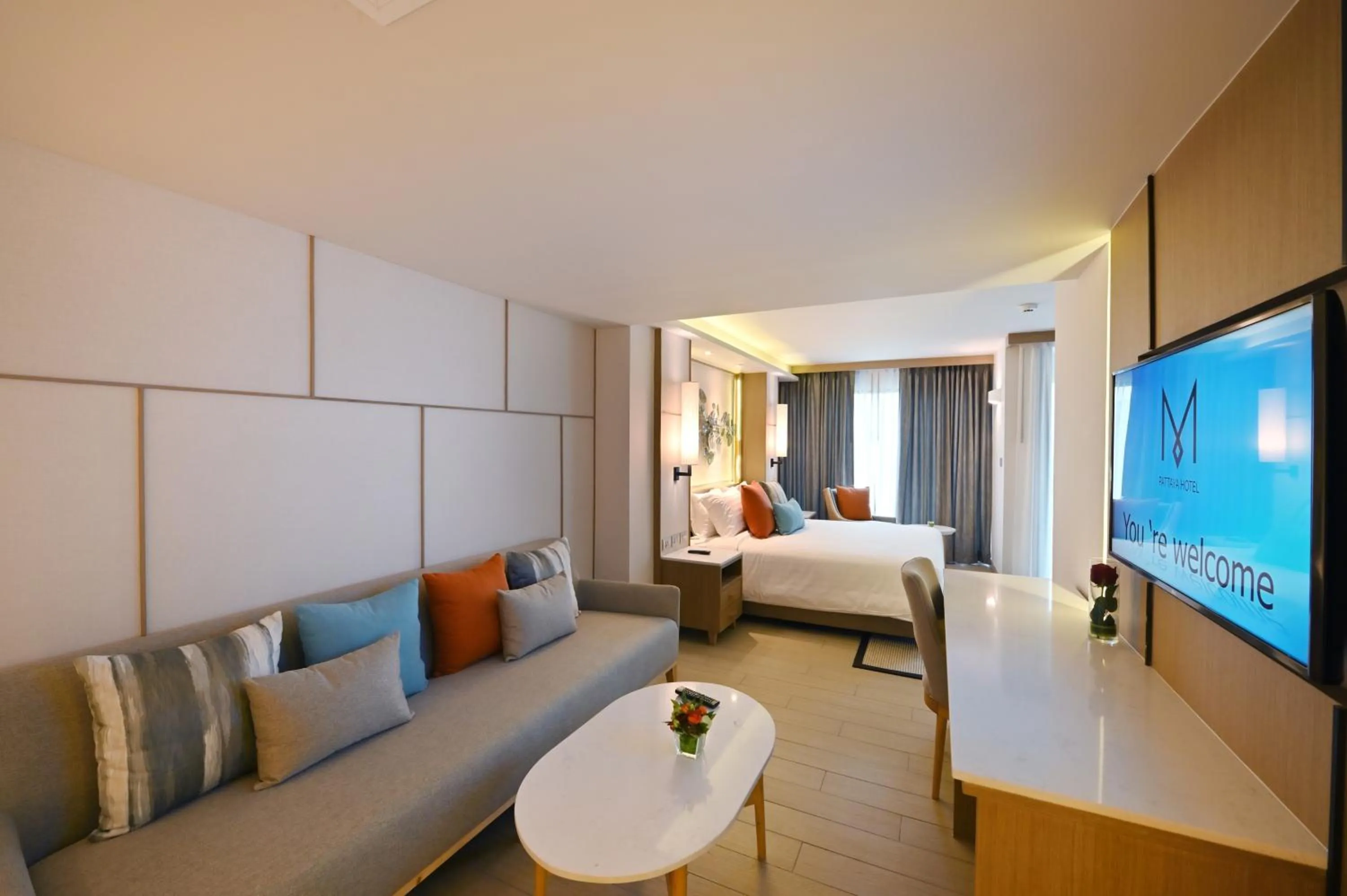 Decorative detail, Bed in M Pattaya Hotel - SHA Extra Plus