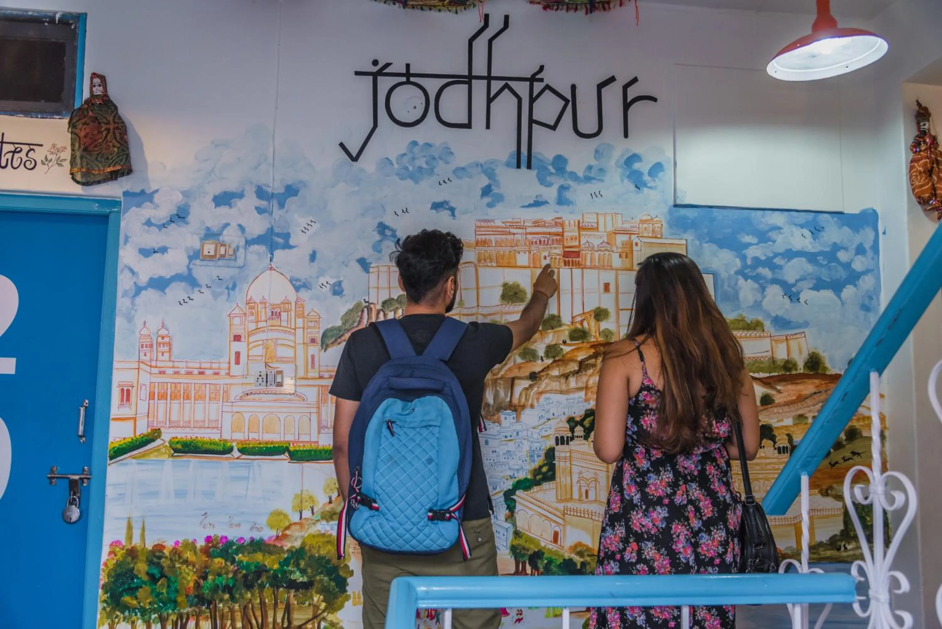 Lobby or reception in Zostel Jodhpur, Clock Tower