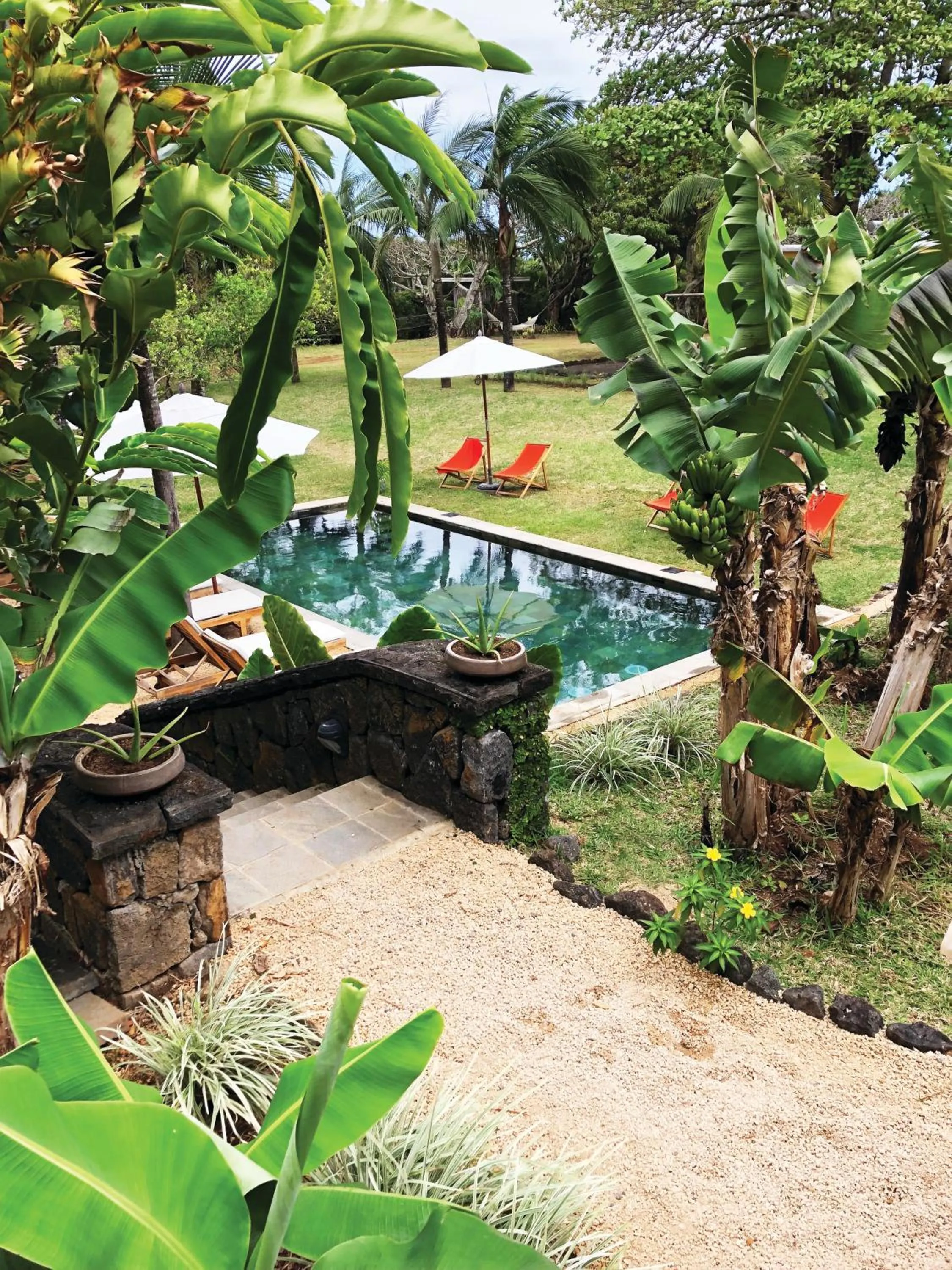 Pool view in Kaz'alala Hosted B&B