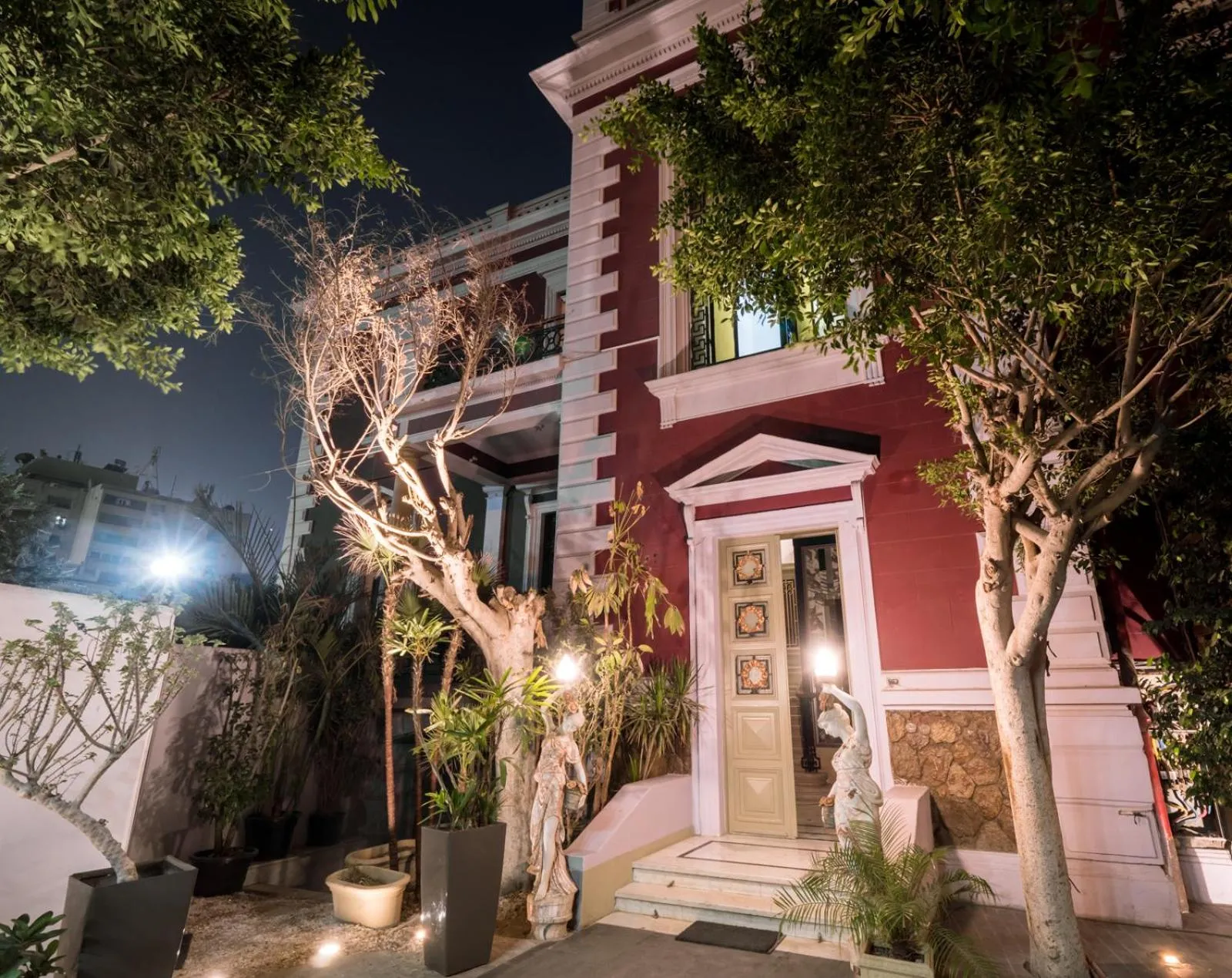 Facade/entrance in 1920s Boutique Hotel and Restaurants