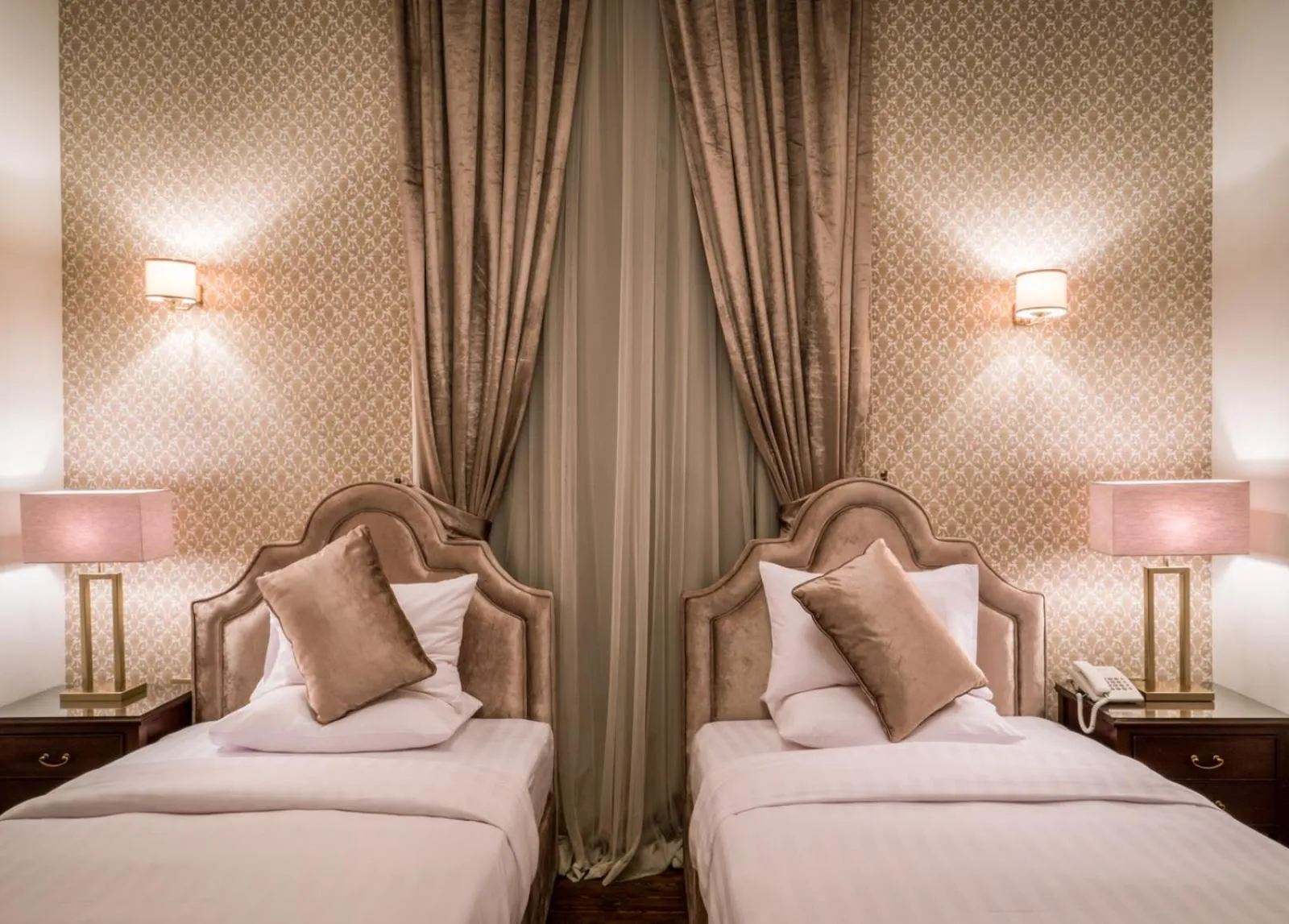 Bed in 1920s Boutique Hotel and Restaurants