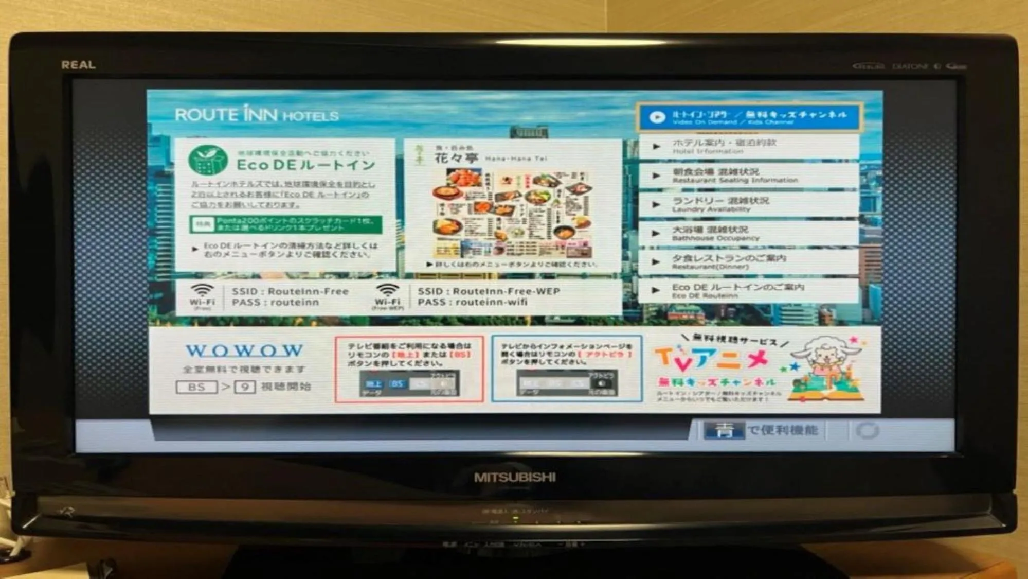 TV and multimedia in Hotel Route-Inn Tsuruoka Inter
