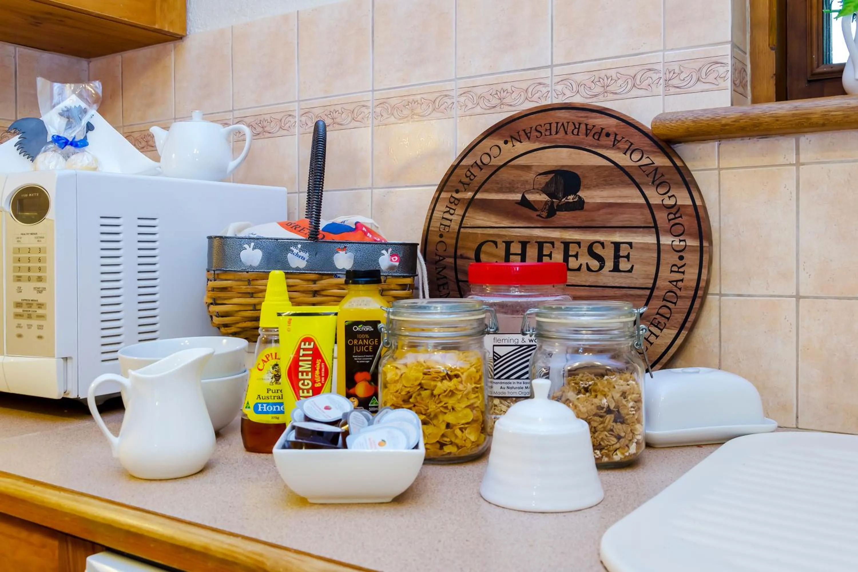 Continental breakfast in Country Pleasures Bed and Breakfast