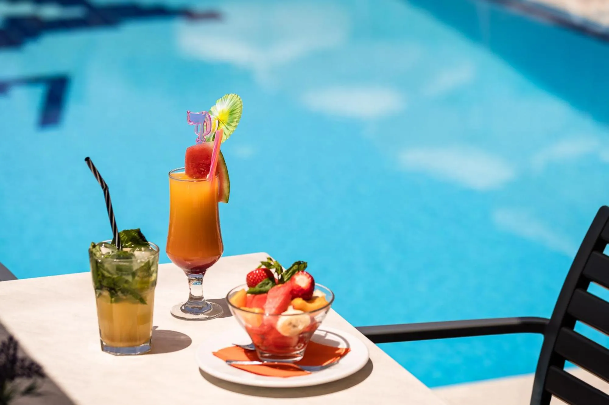 Food and drinks in Marietta's Resort by Konnect, Gouvia Corfu