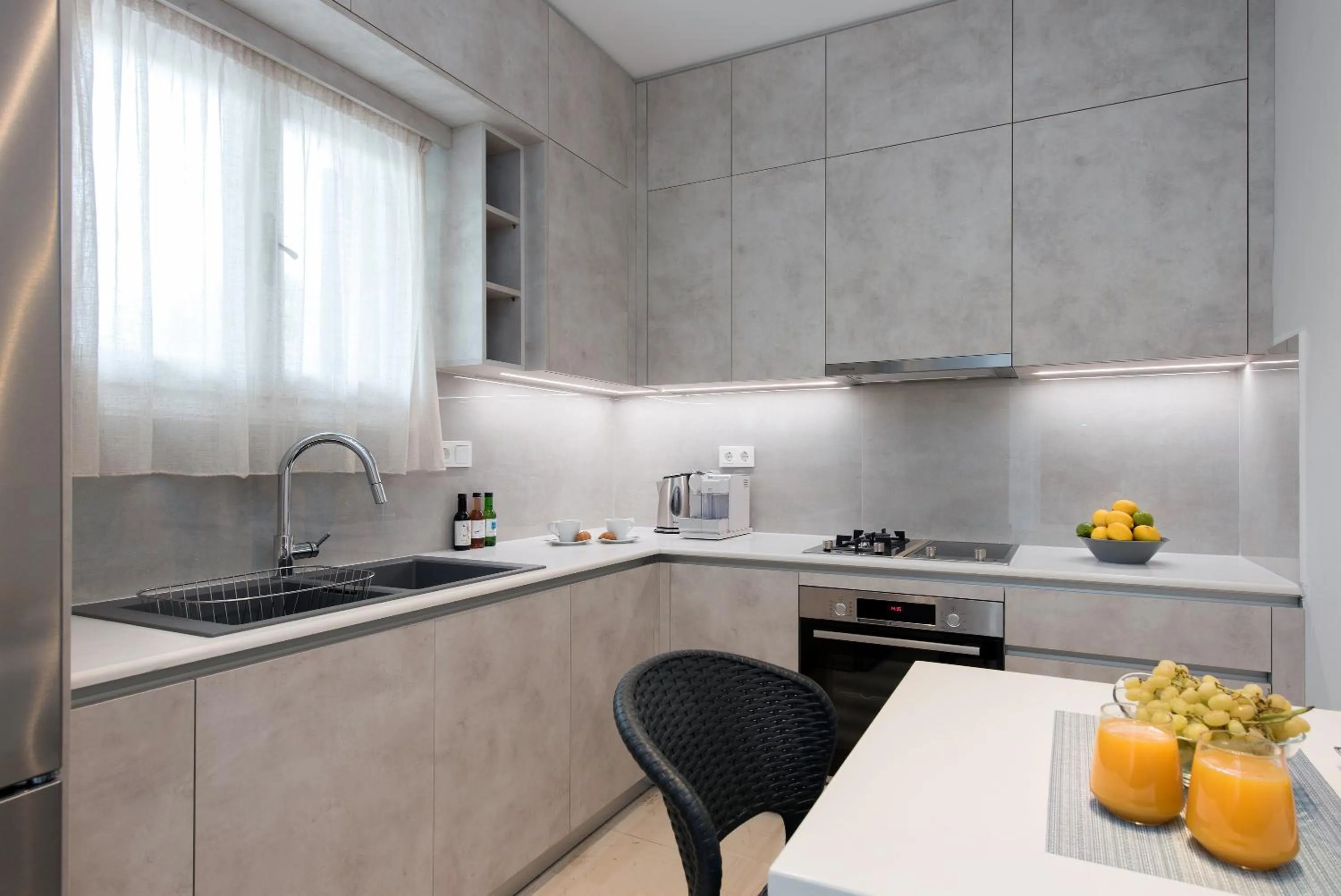 Kitchen or kitchenette in Marietta's Resort by Konnect, Gouvia Corfu