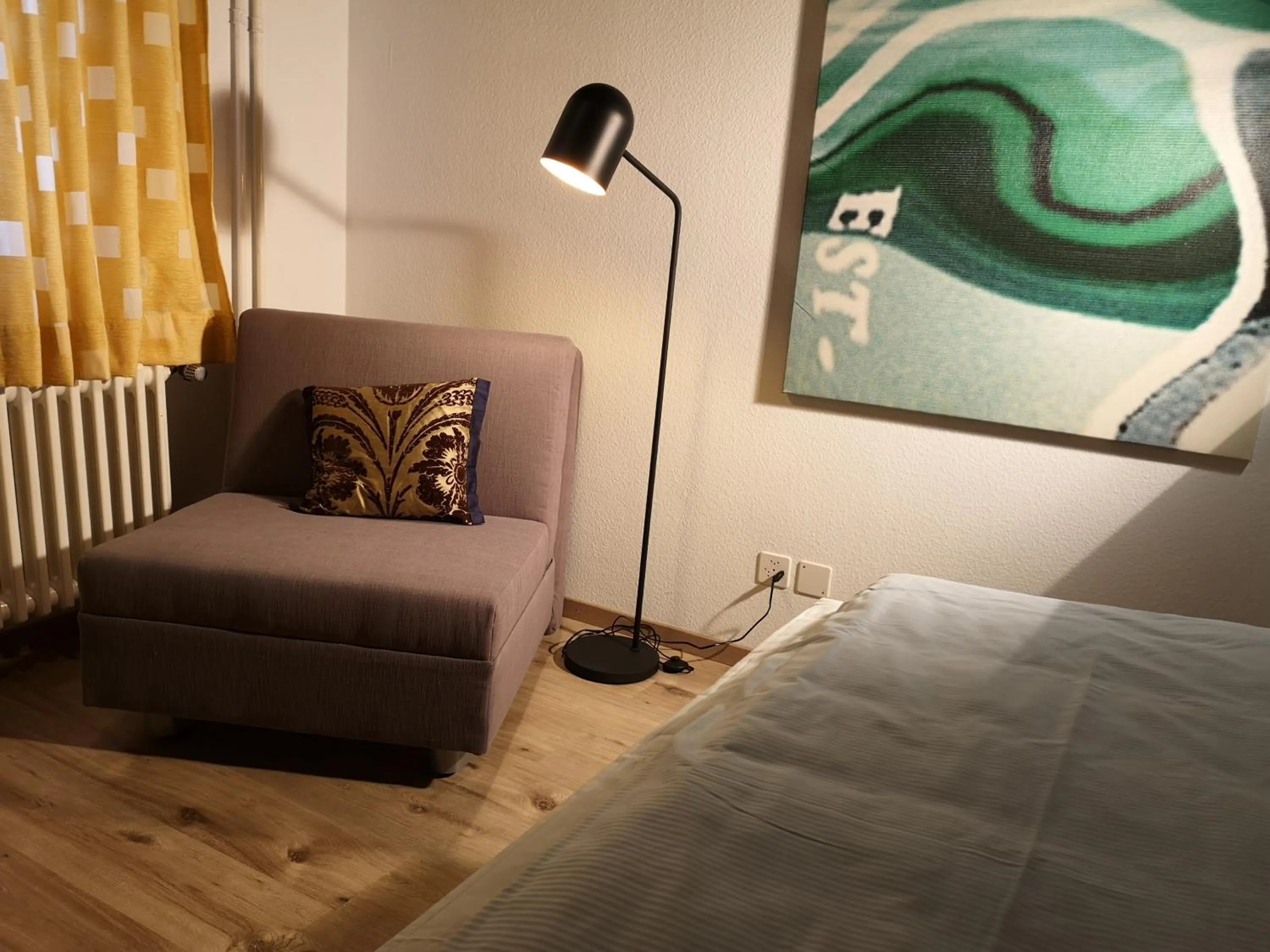 Seating area, Bed in Gasthaus Friedegg