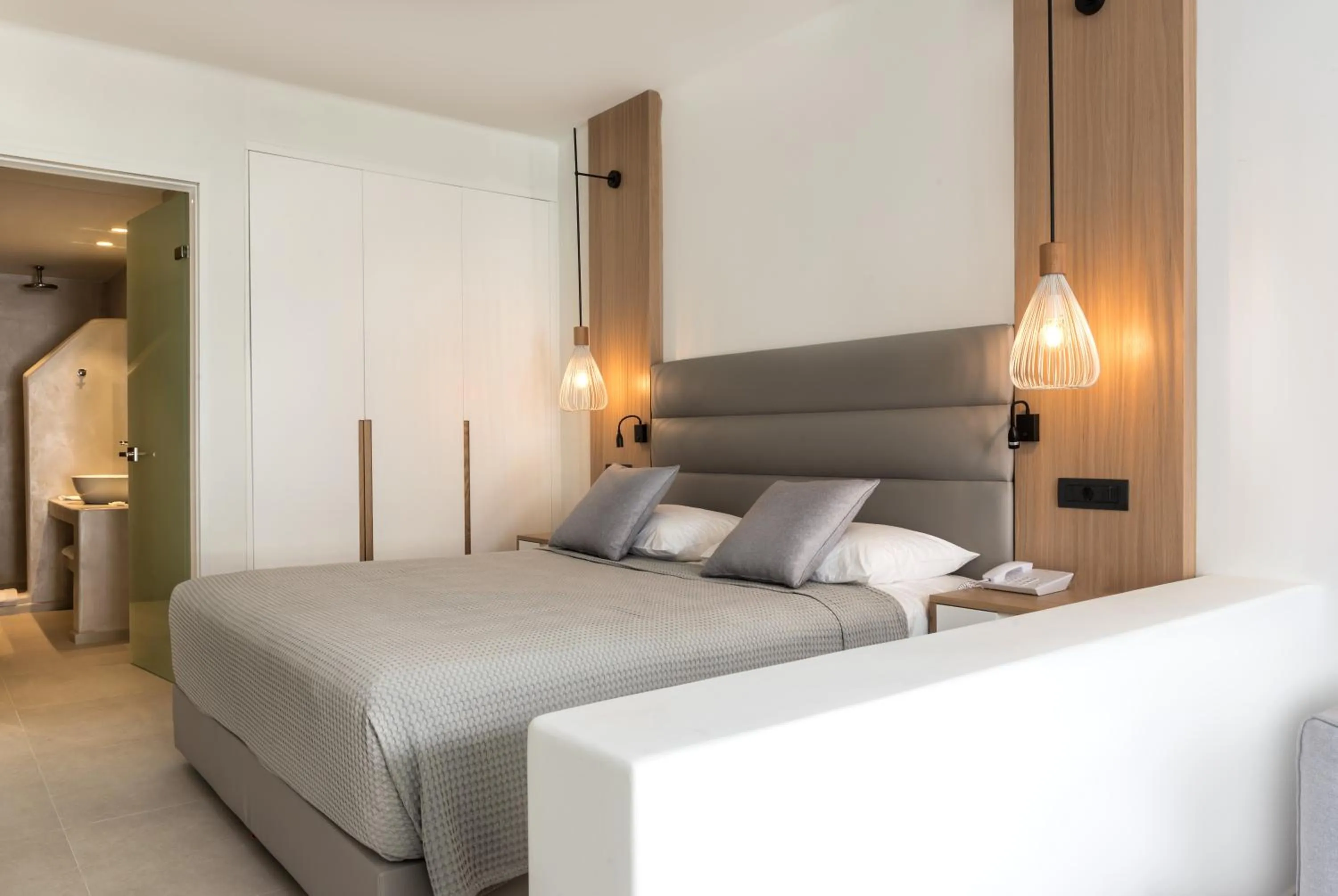 Bedroom, Bed in Strogili Hotel - Adults Only