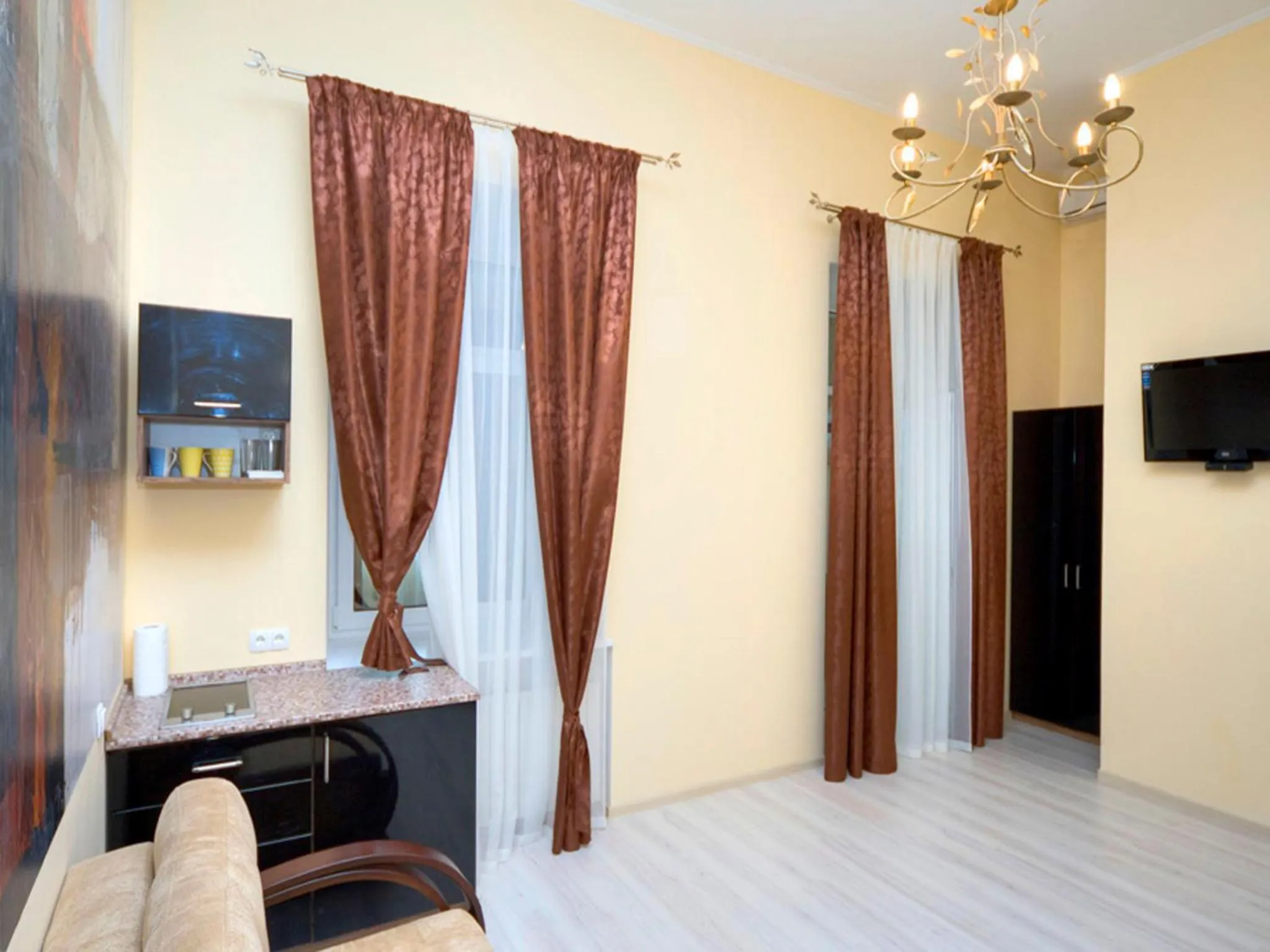 Kitchen or kitchenette in Best Season Apart Hotel