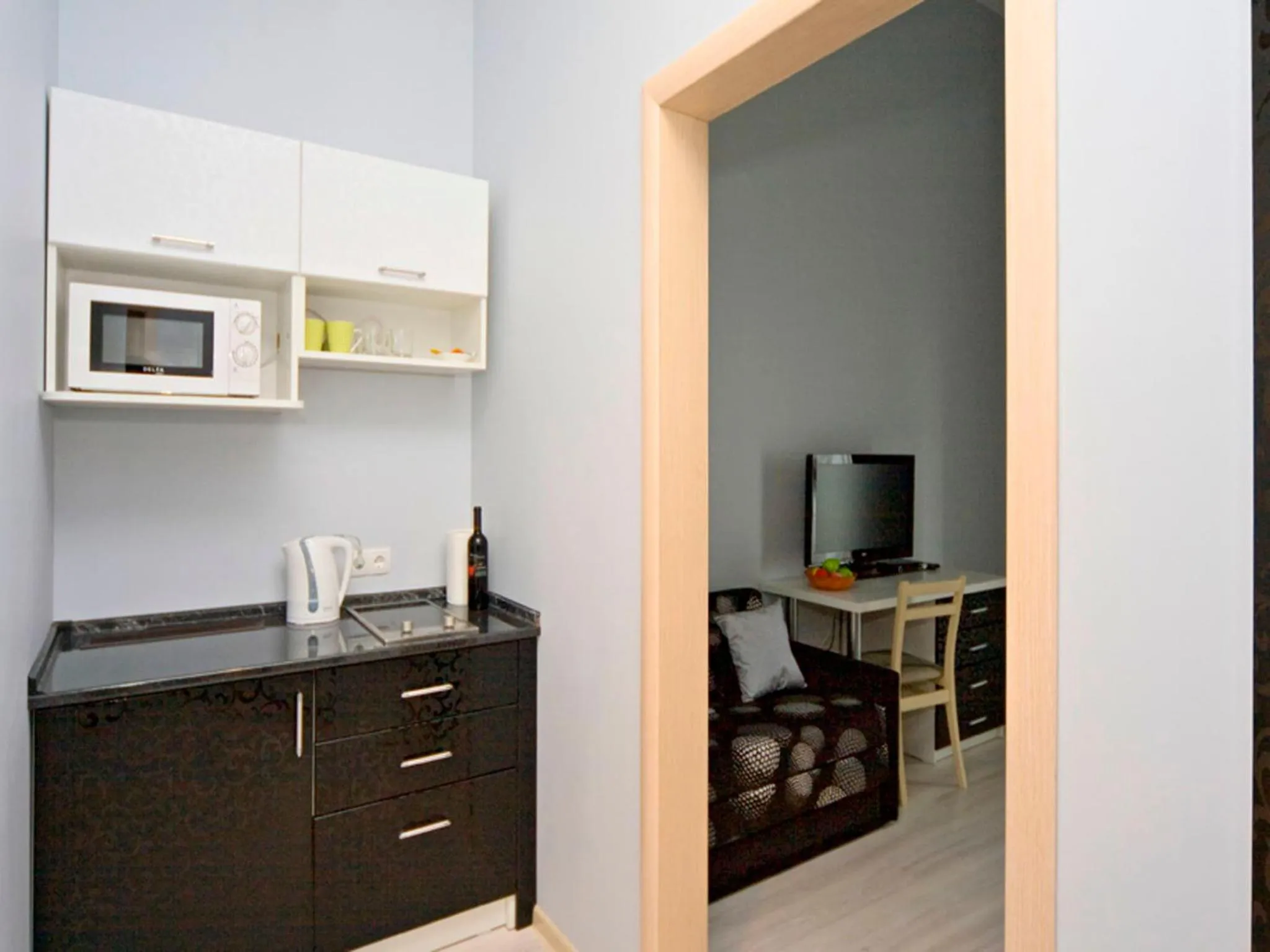 Kitchen or kitchenette in Best Season Apart Hotel