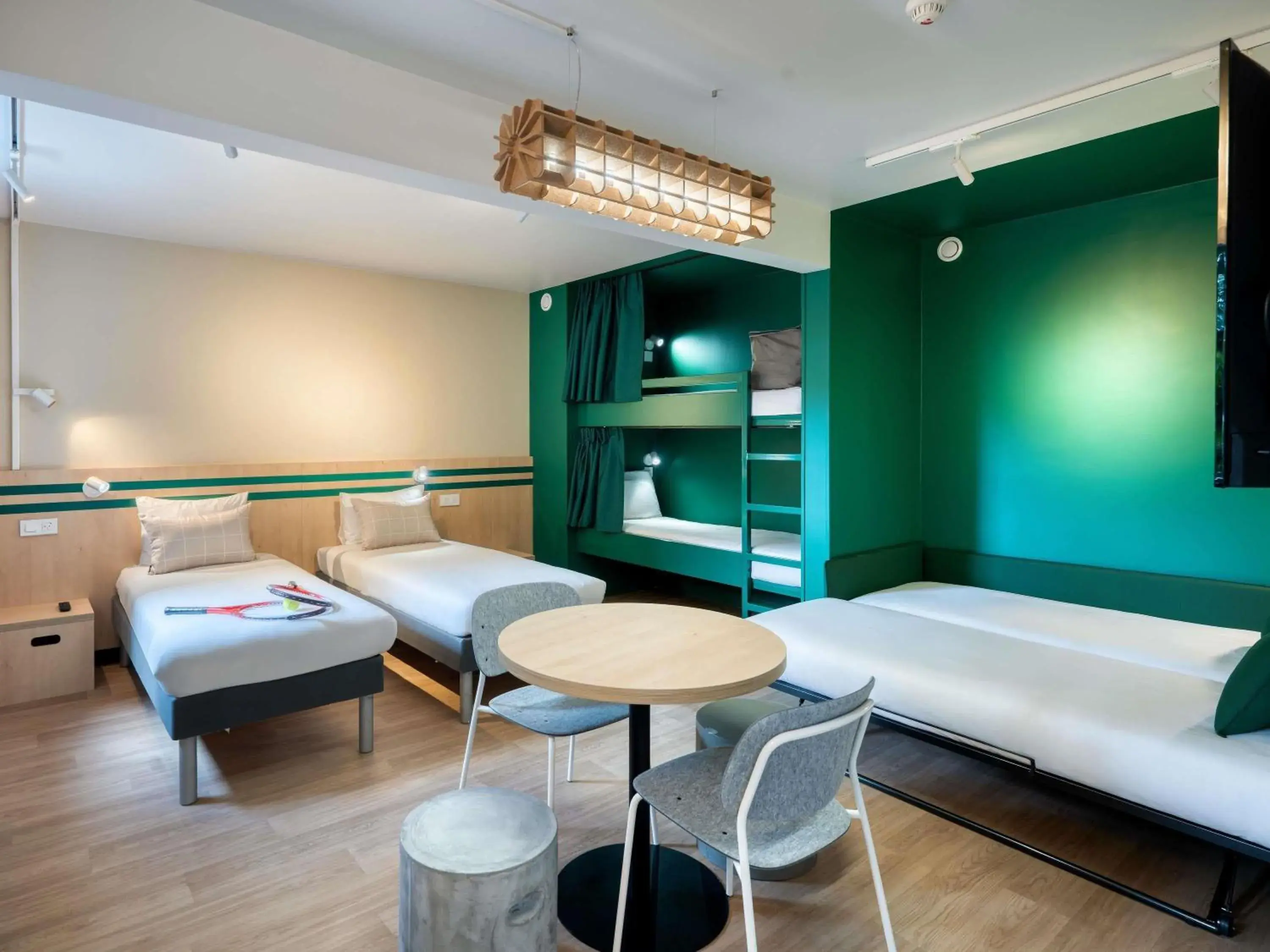 Standard Double Room with Four Single Beds in Ibis Budget Orly Chevilly Tram 7 Standard Double Room with Four Single Beds in Ibis Budget Orly Chevilly Tram 7