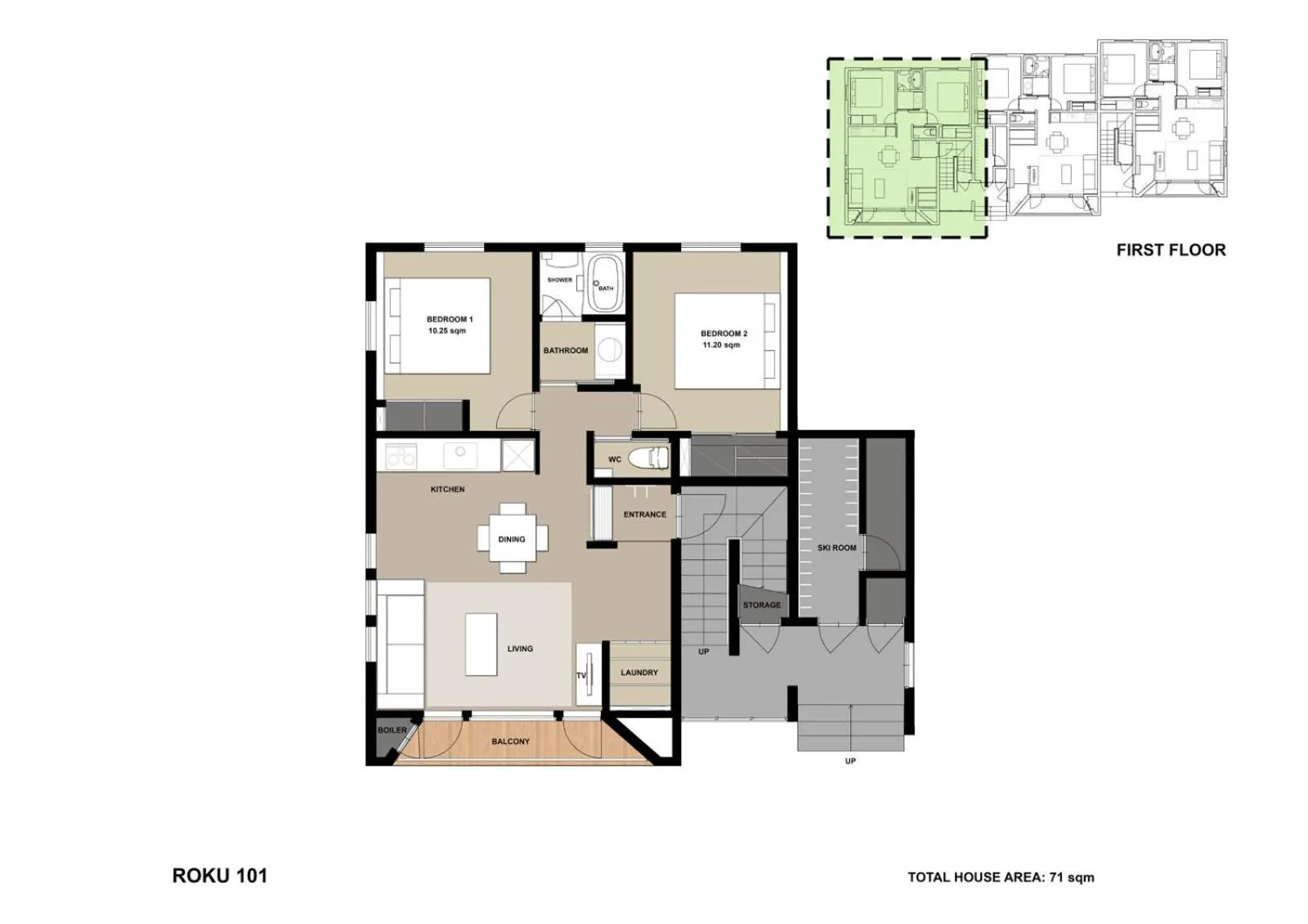 Floor plan in ROKU by H2 Life