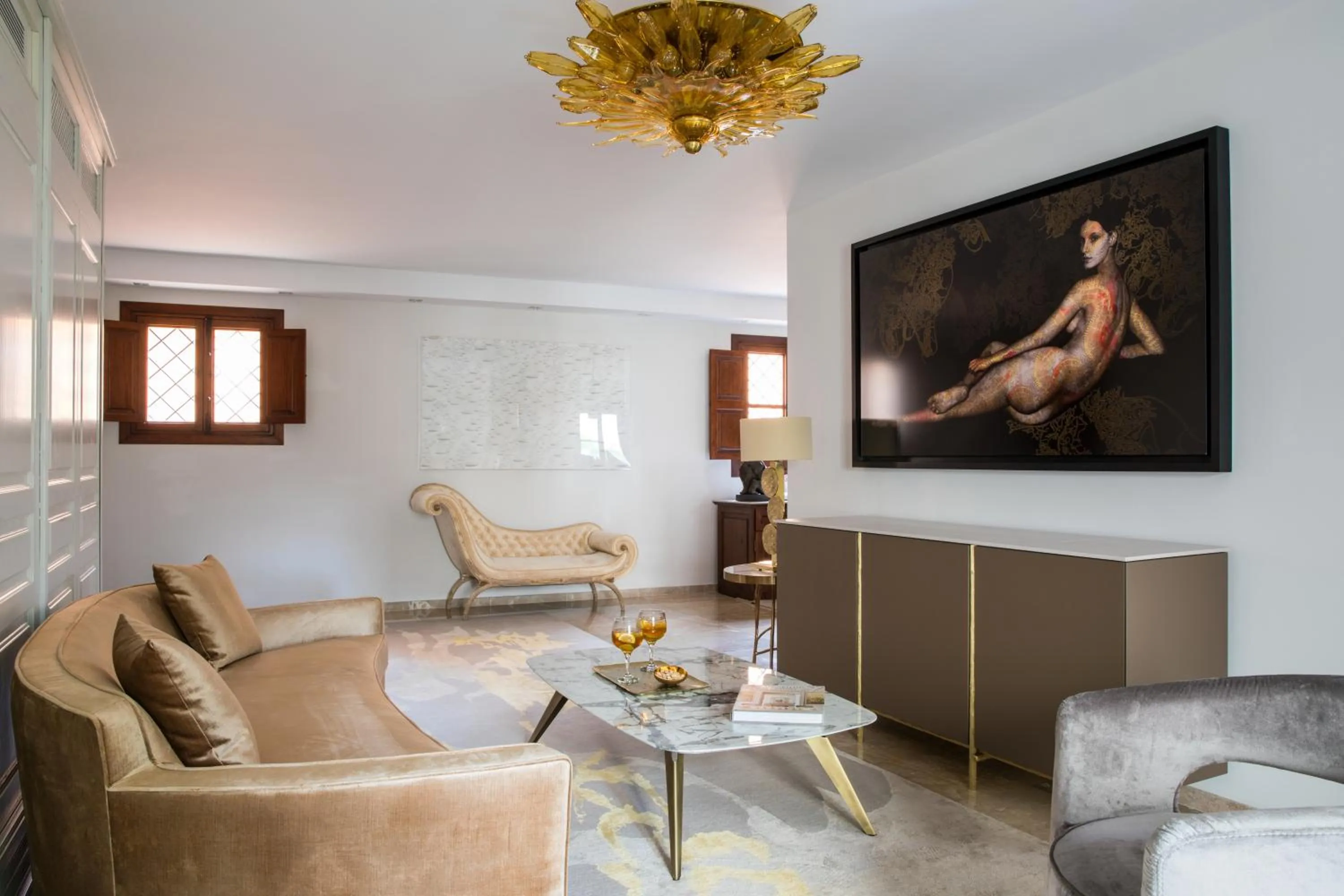 Seating area in Palacio Can Marqués by Puro