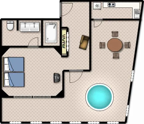 Floor plan in Hotel Paraiso Escondido