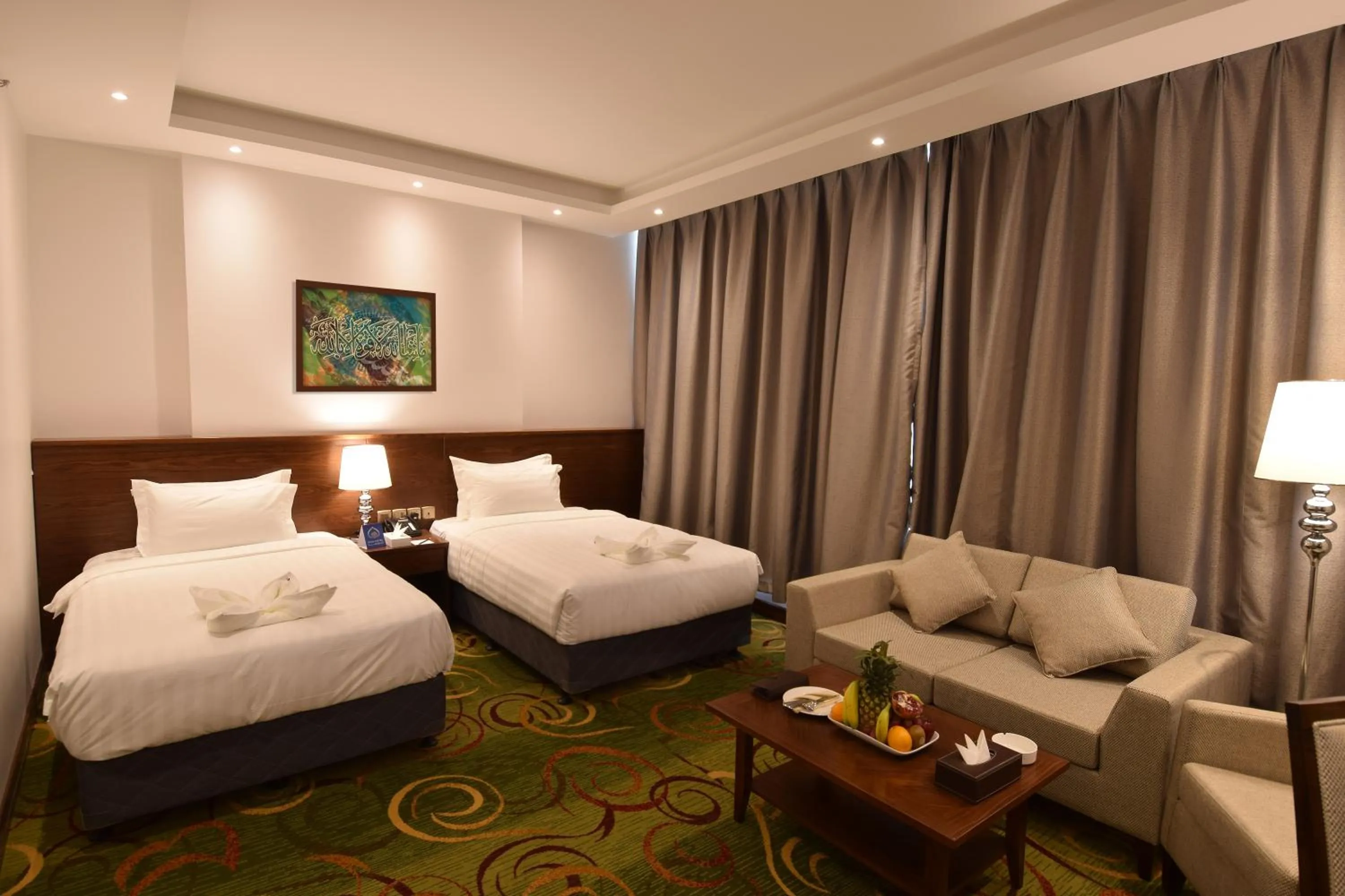 Bed in Zaha Al Munawara Hotel