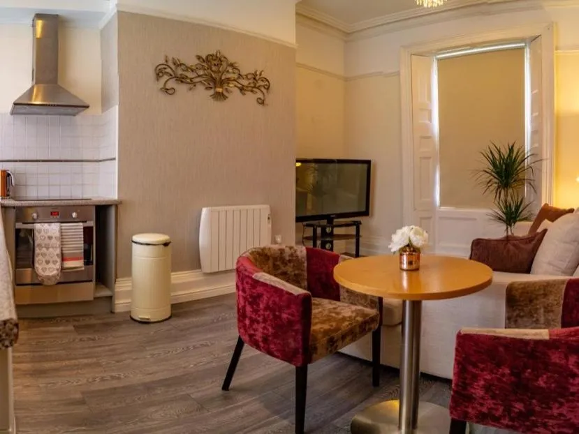 Living room in Church Lane Apartments