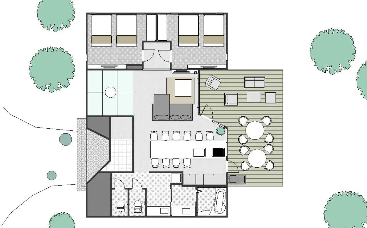 Three-Bedroom Villa in Holiday House Green Garden Three-Bedroom Villa in Holiday House Green Garden