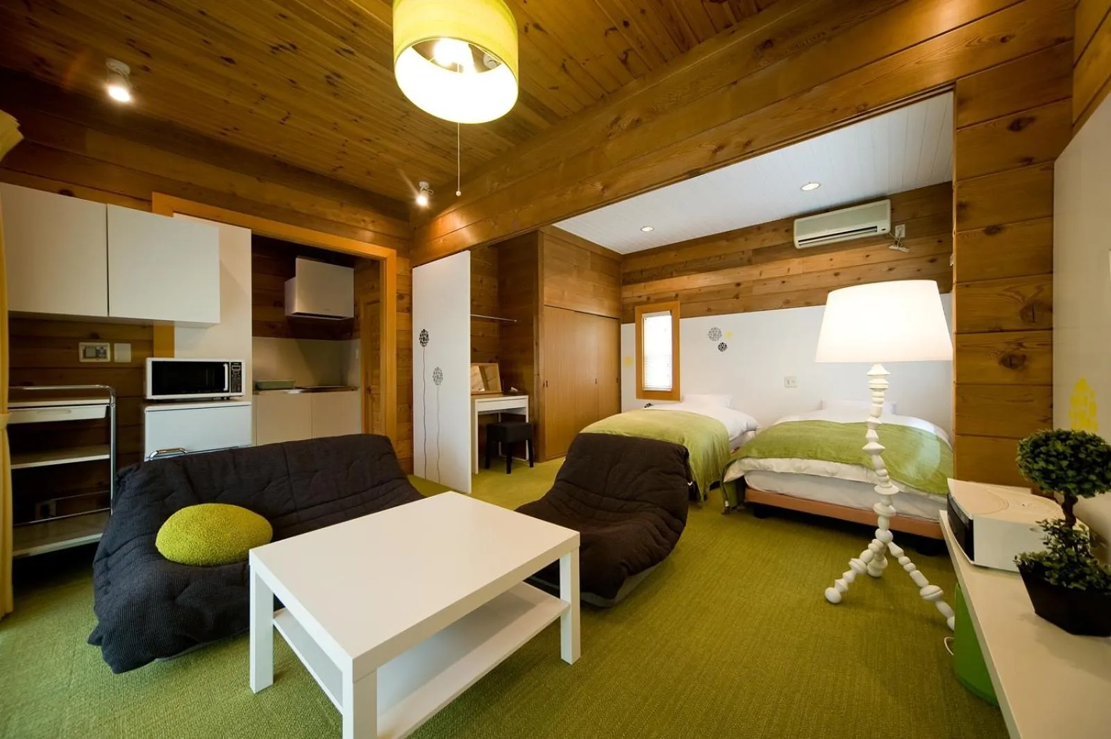 Living room, Bed in Holiday House Green Garden