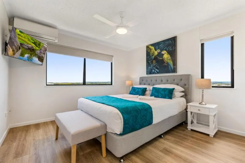 Bed in San Marino by the Sea Apartments