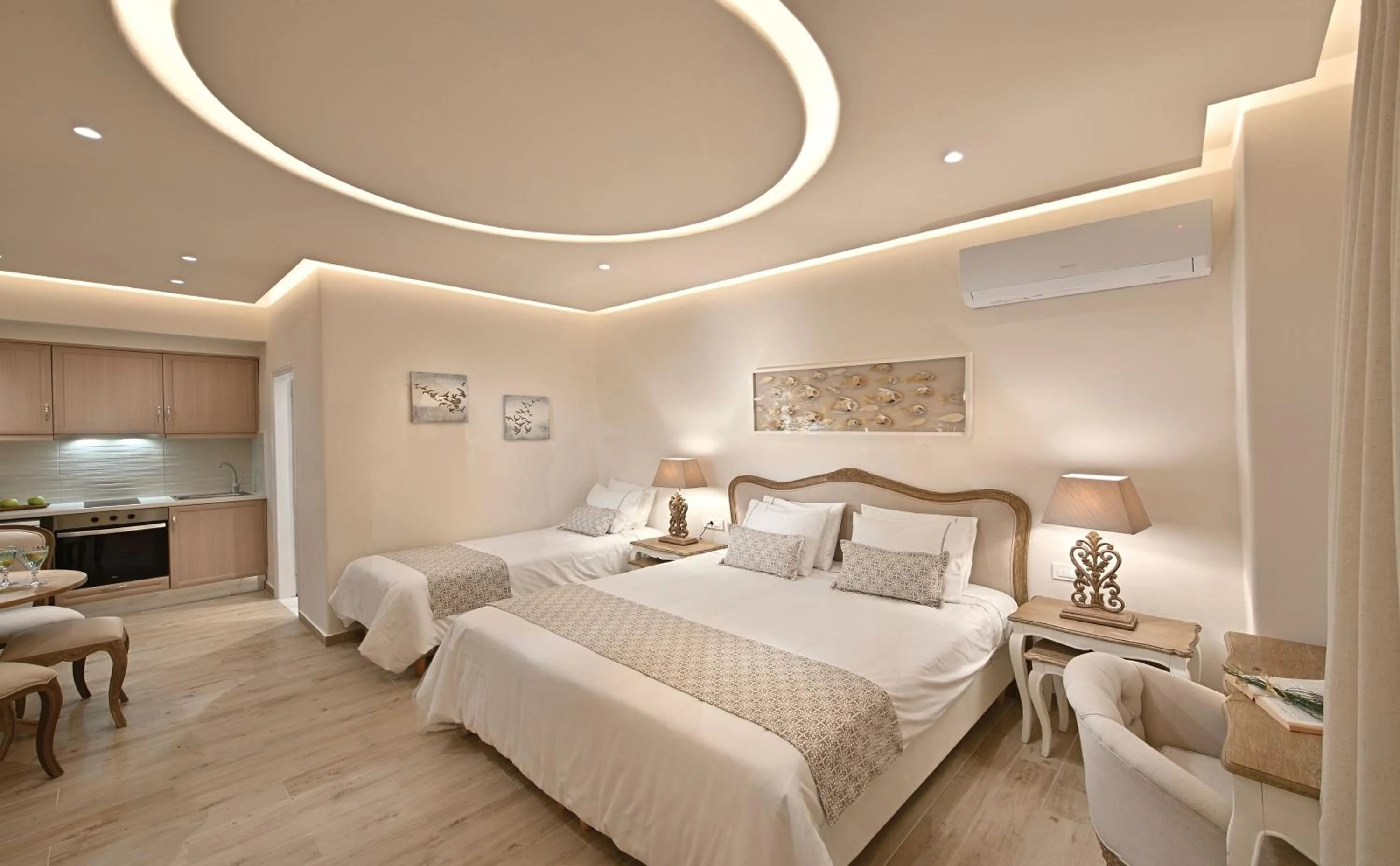 Bed in Erato Hotel Mykonos