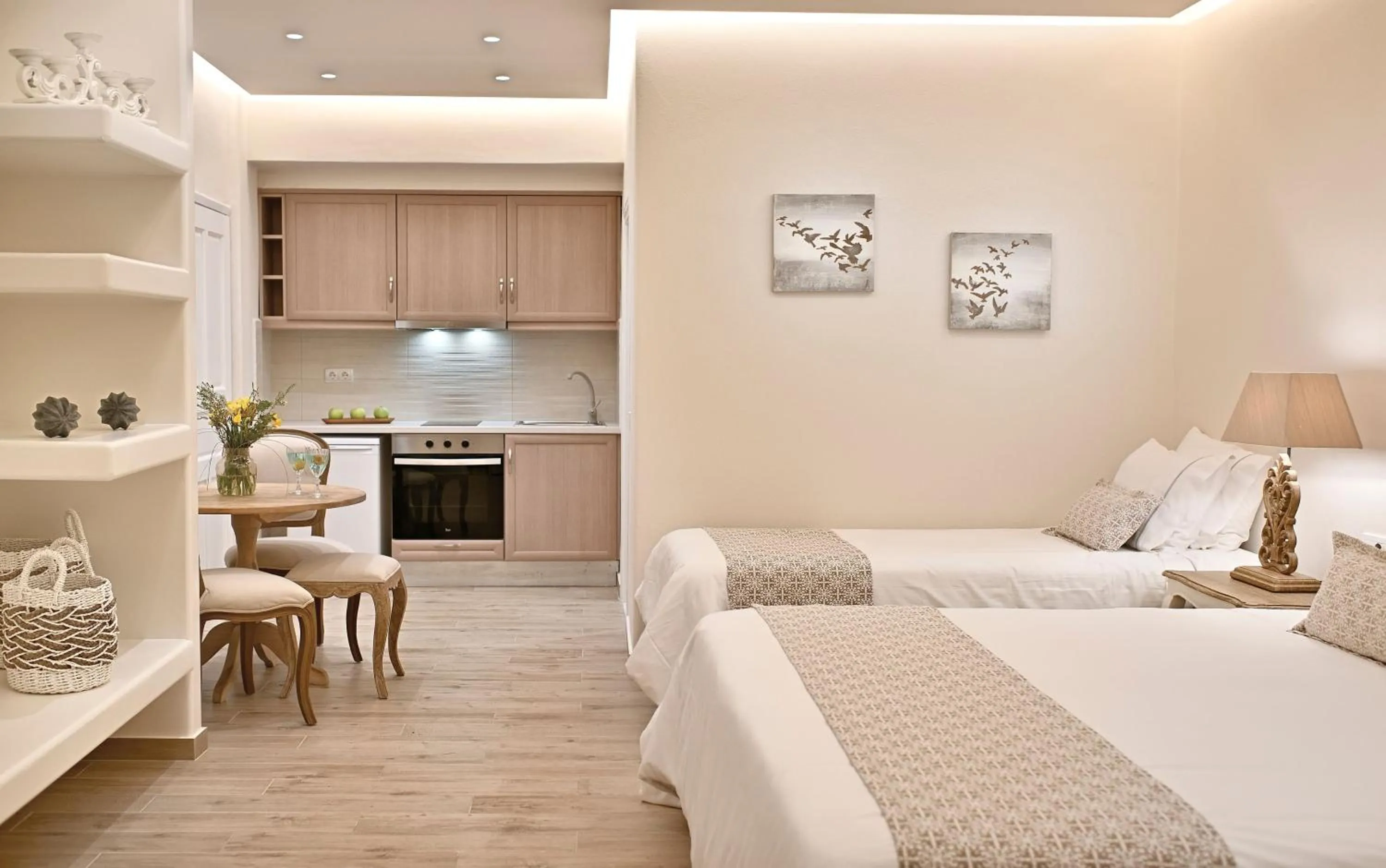 Bed in Erato Hotel Mykonos