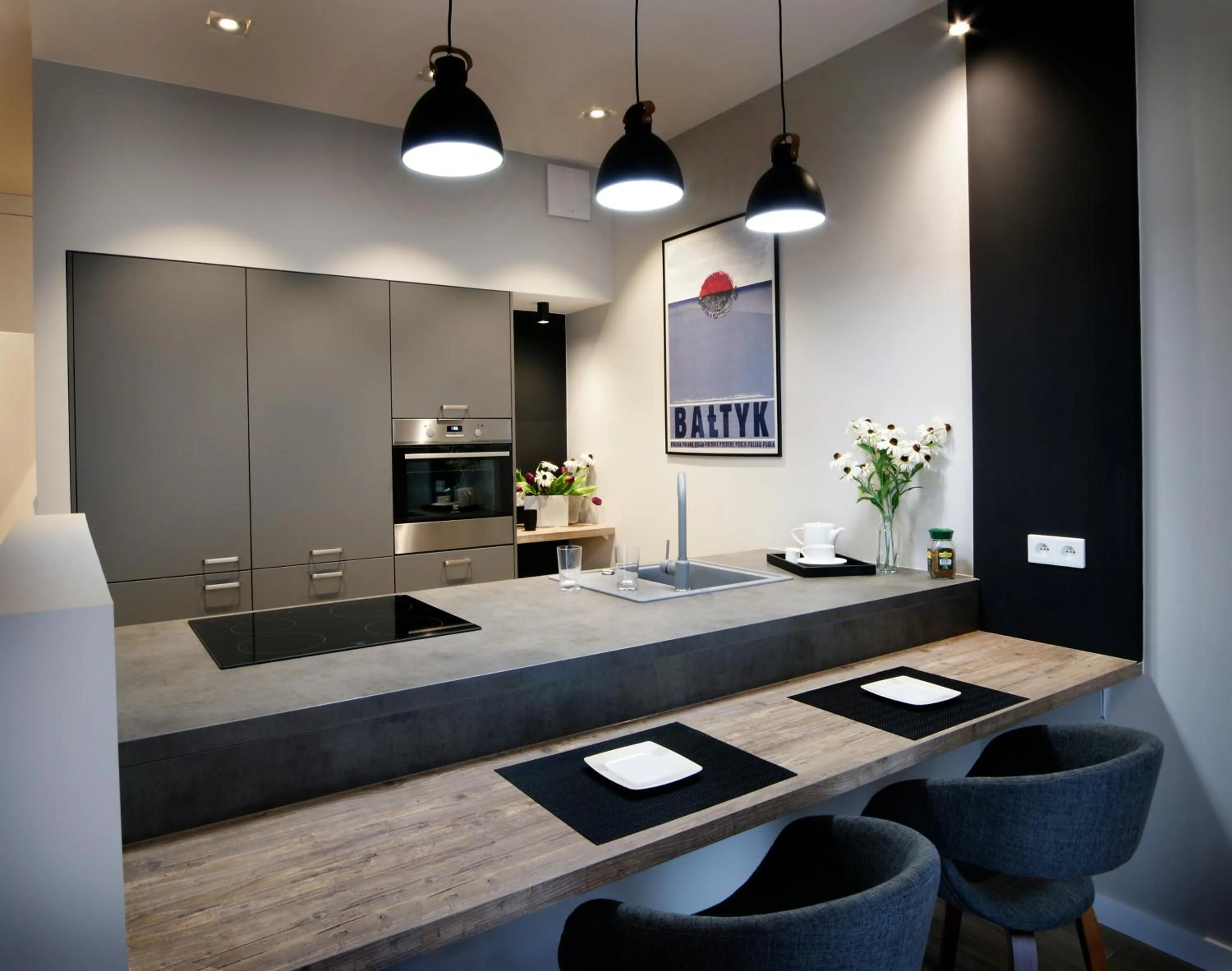 Kitchen or kitchenette in IRS ROYAL APARTMENTS Apartamenty IRS Neptun Park