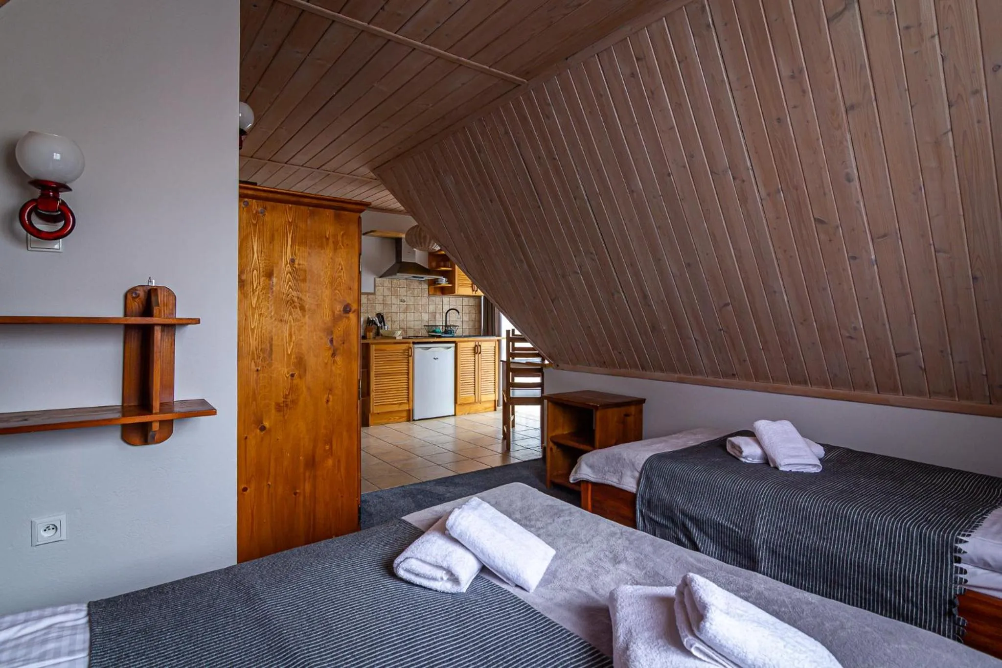 Bathroom, Bed in Aparthotel Pod Nosalem