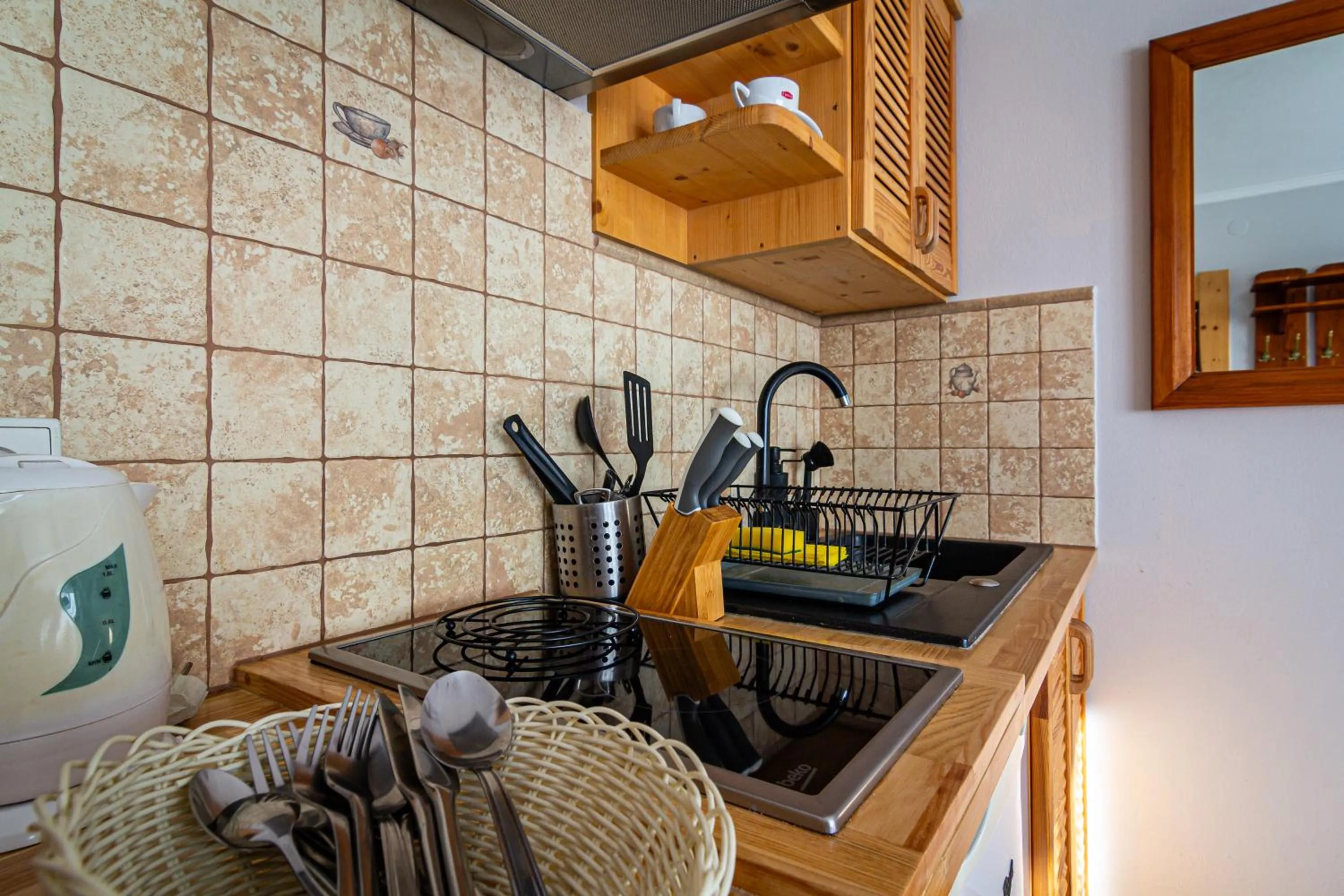 Kitchen or kitchenette in Aparthotel Pod Nosalem