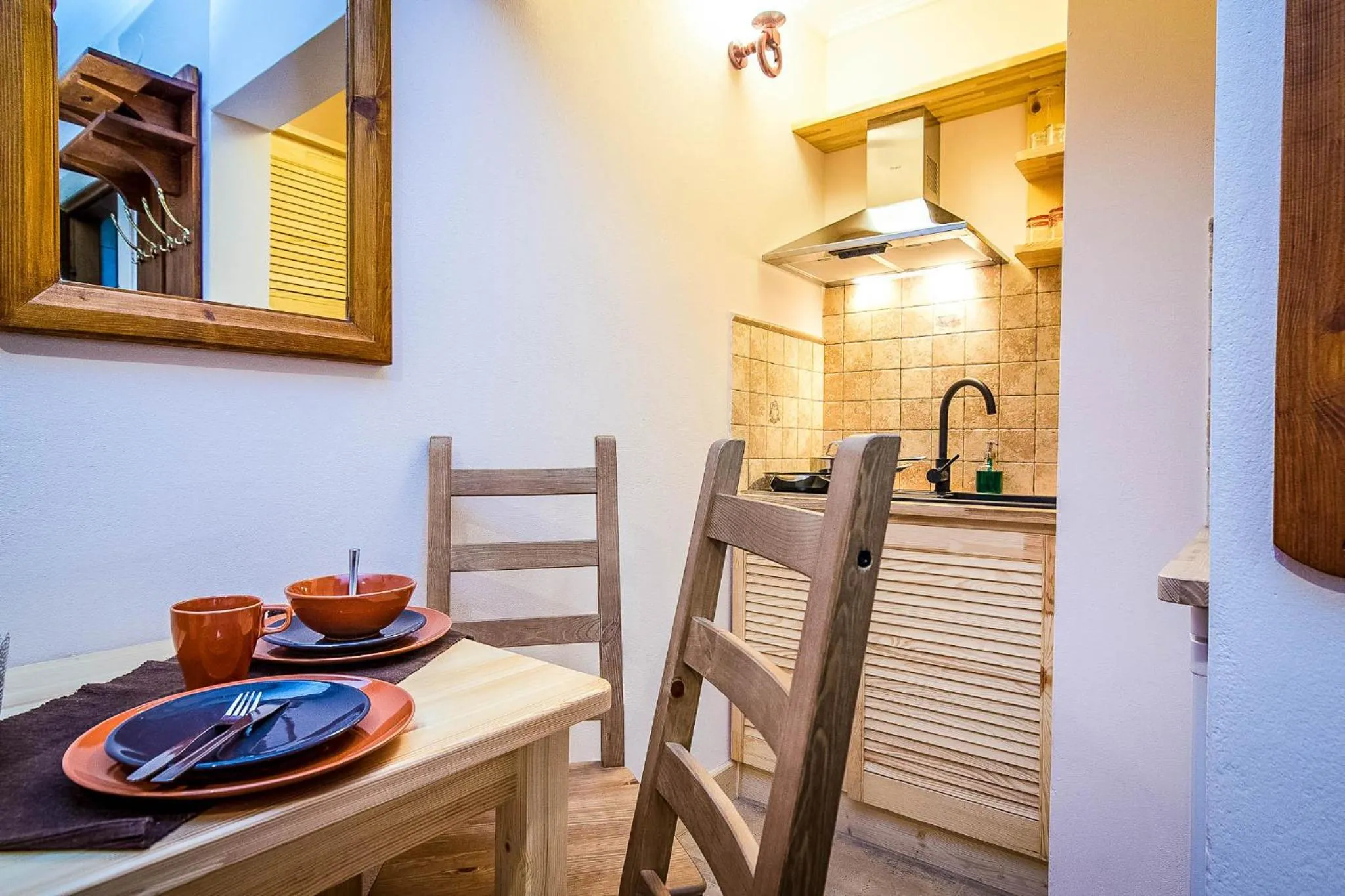 Kitchen or kitchenette in Aparthotel Pod Nosalem