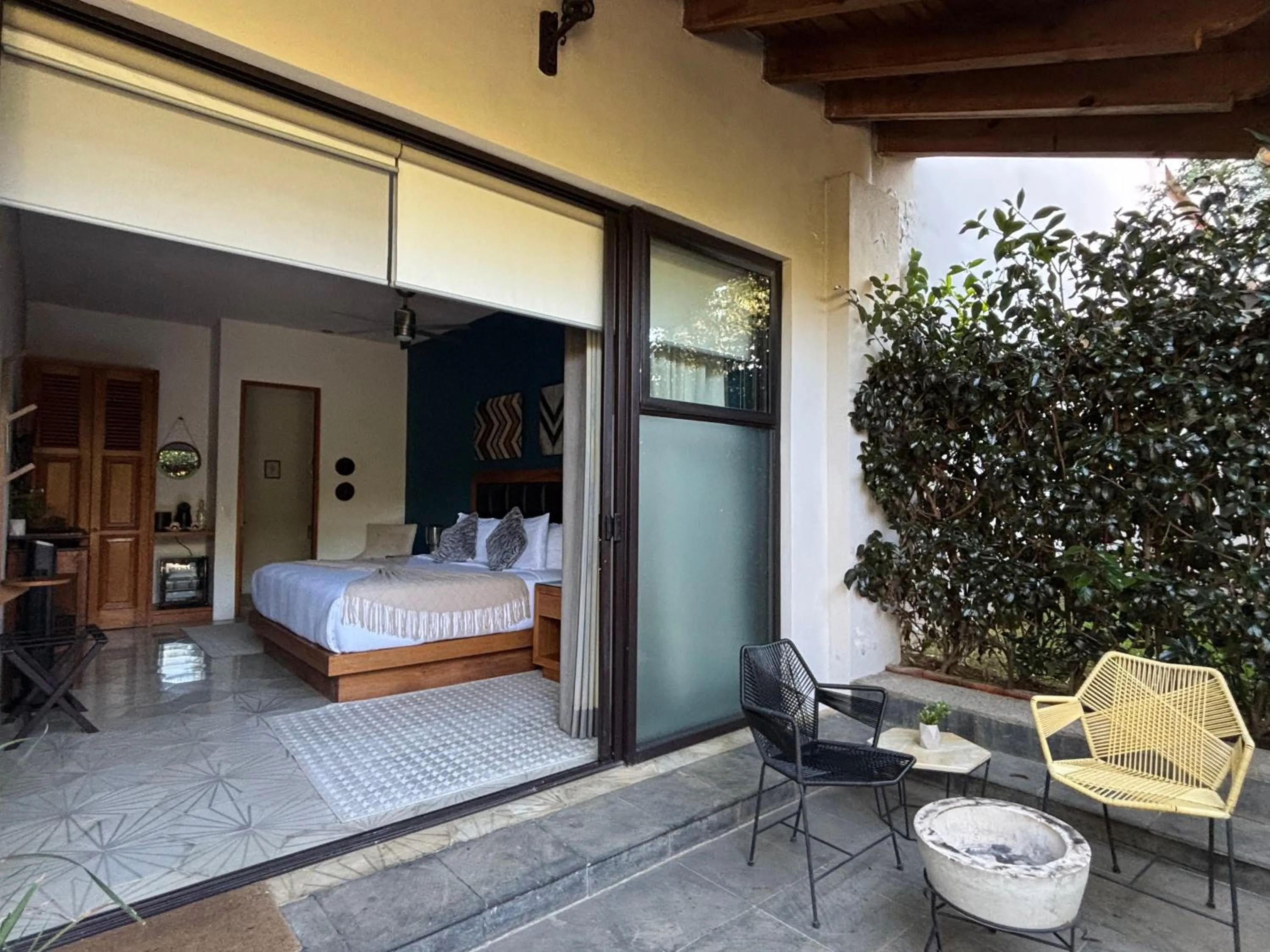 View (from property/room), Bed in Hotel Boutique Unico Avandaro