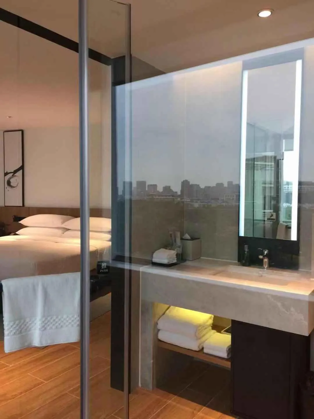 Bathroom, Bed in Fairfield by Marriott Guangzhou Tianhe Park