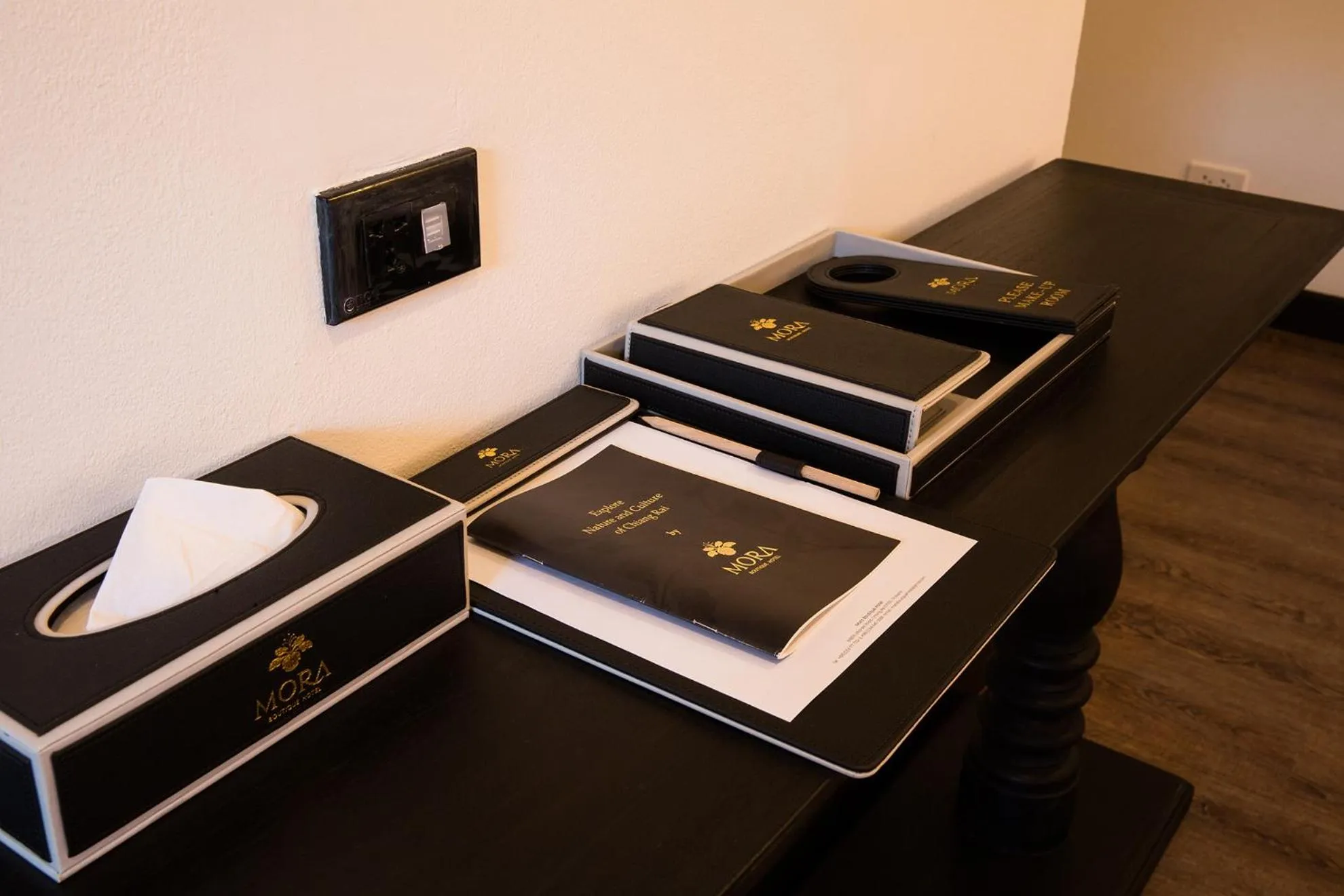 Seating area in MORA Boutique Hotel