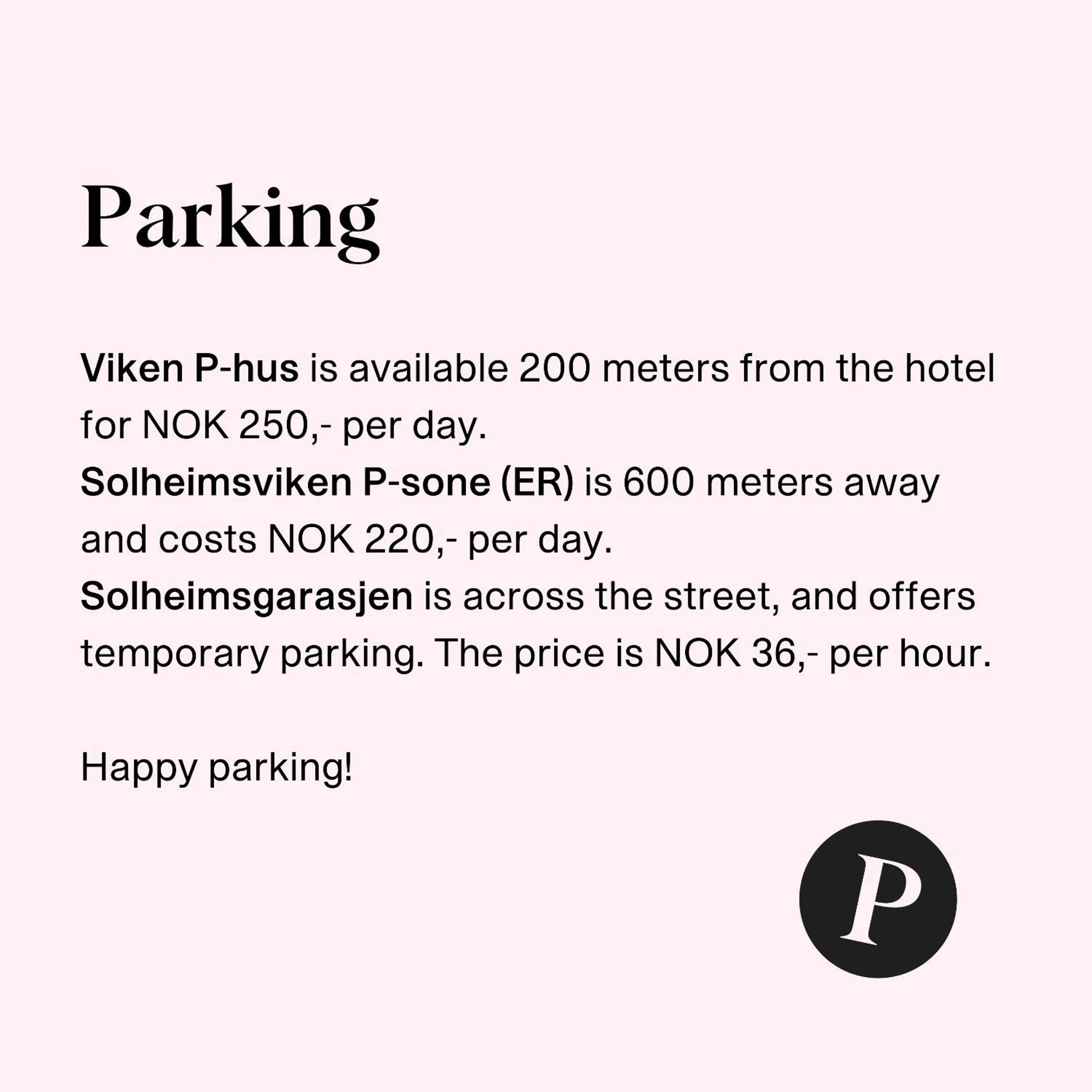 Parking in Citybox Bergen Danmarksplass