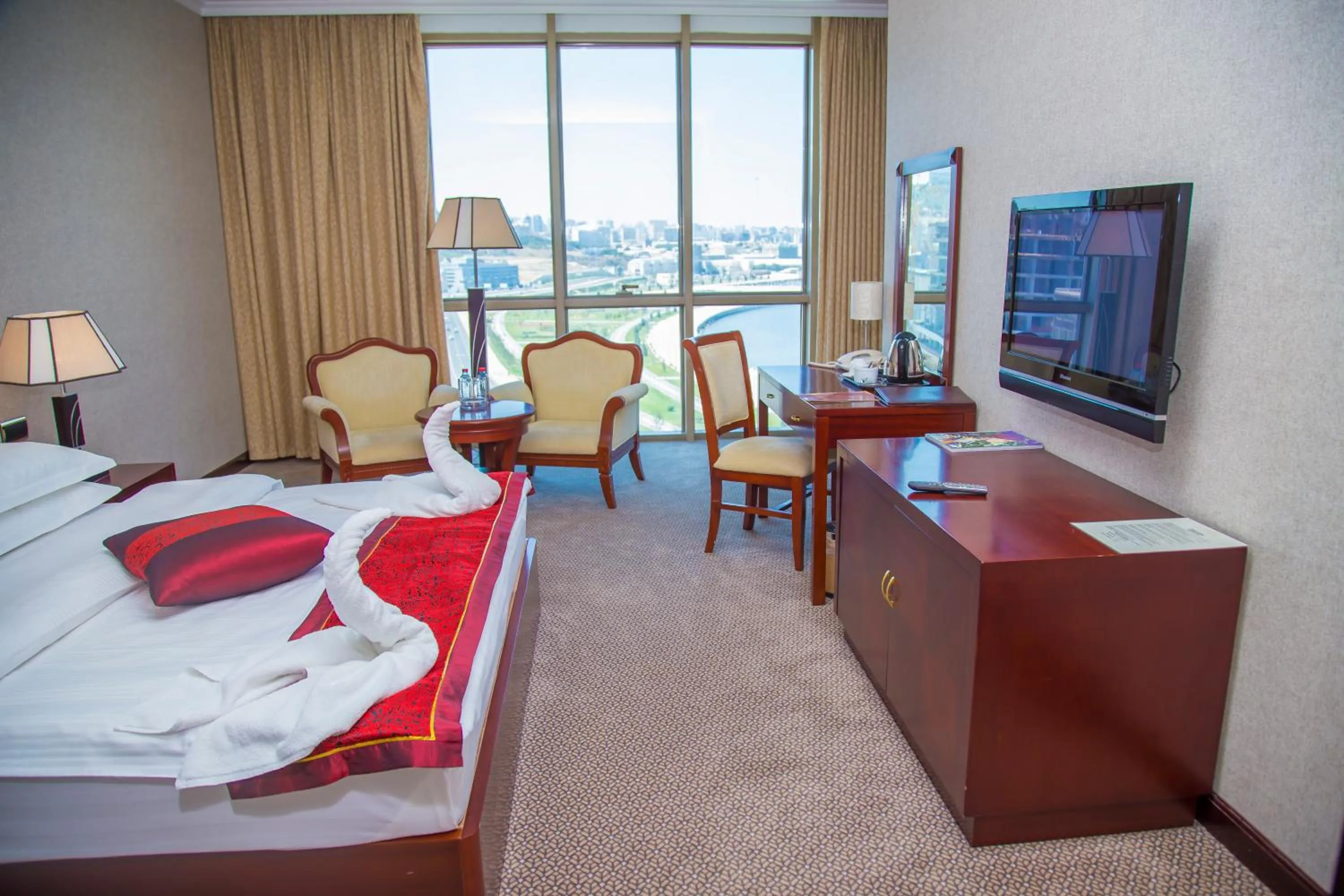 View (from property/room), Bed in Golden Coast Hotel