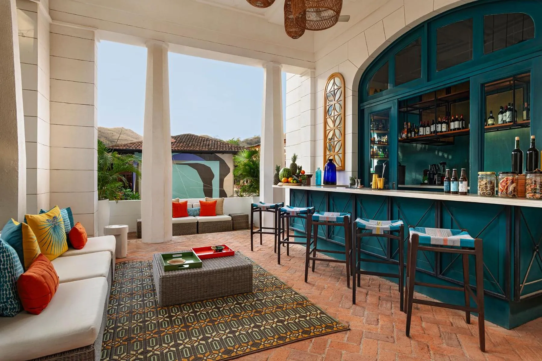 Lounge or bar in Santarena Hotel at Las Catalinas