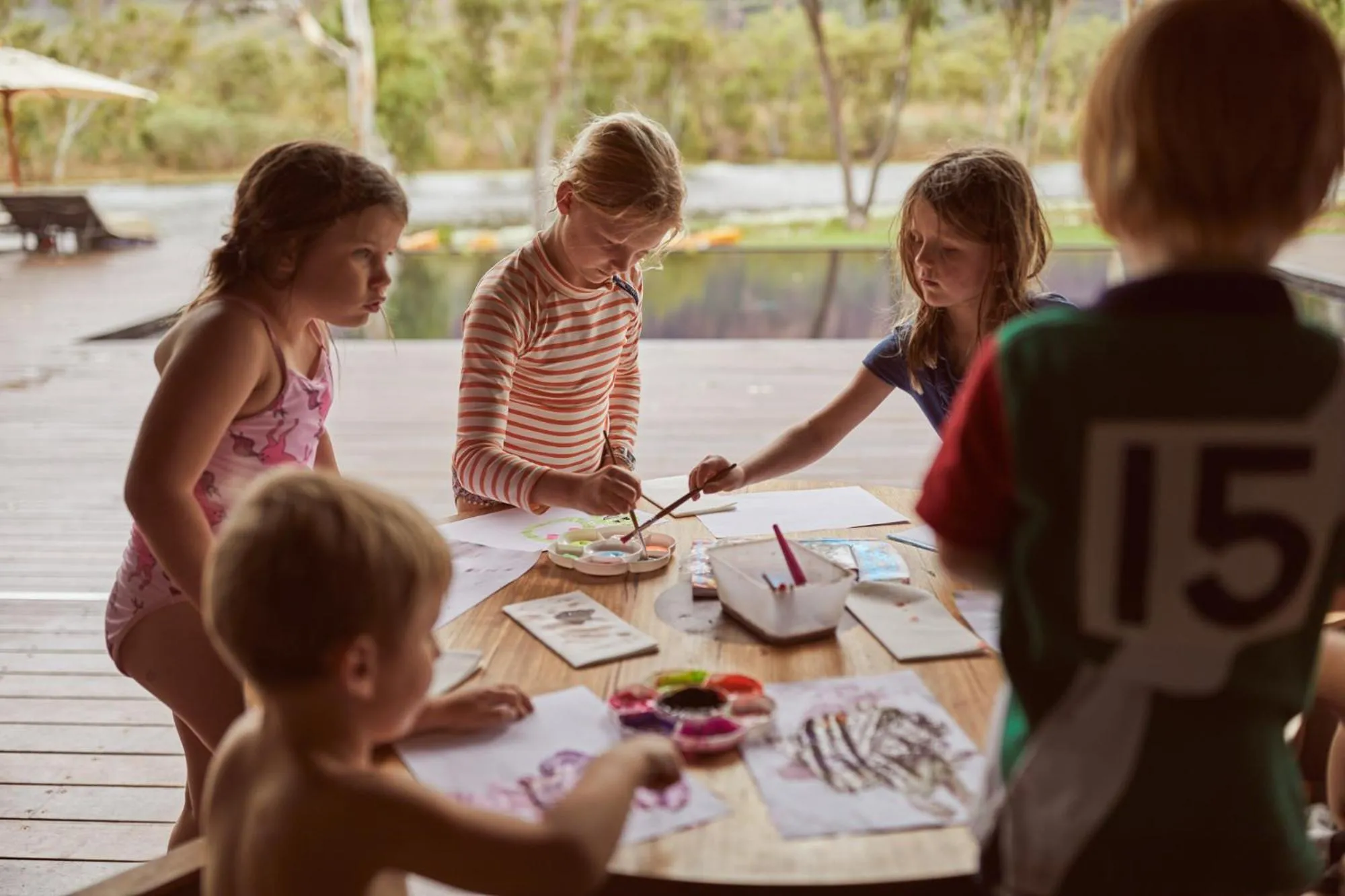 Family in Mt Mulligan Lodge