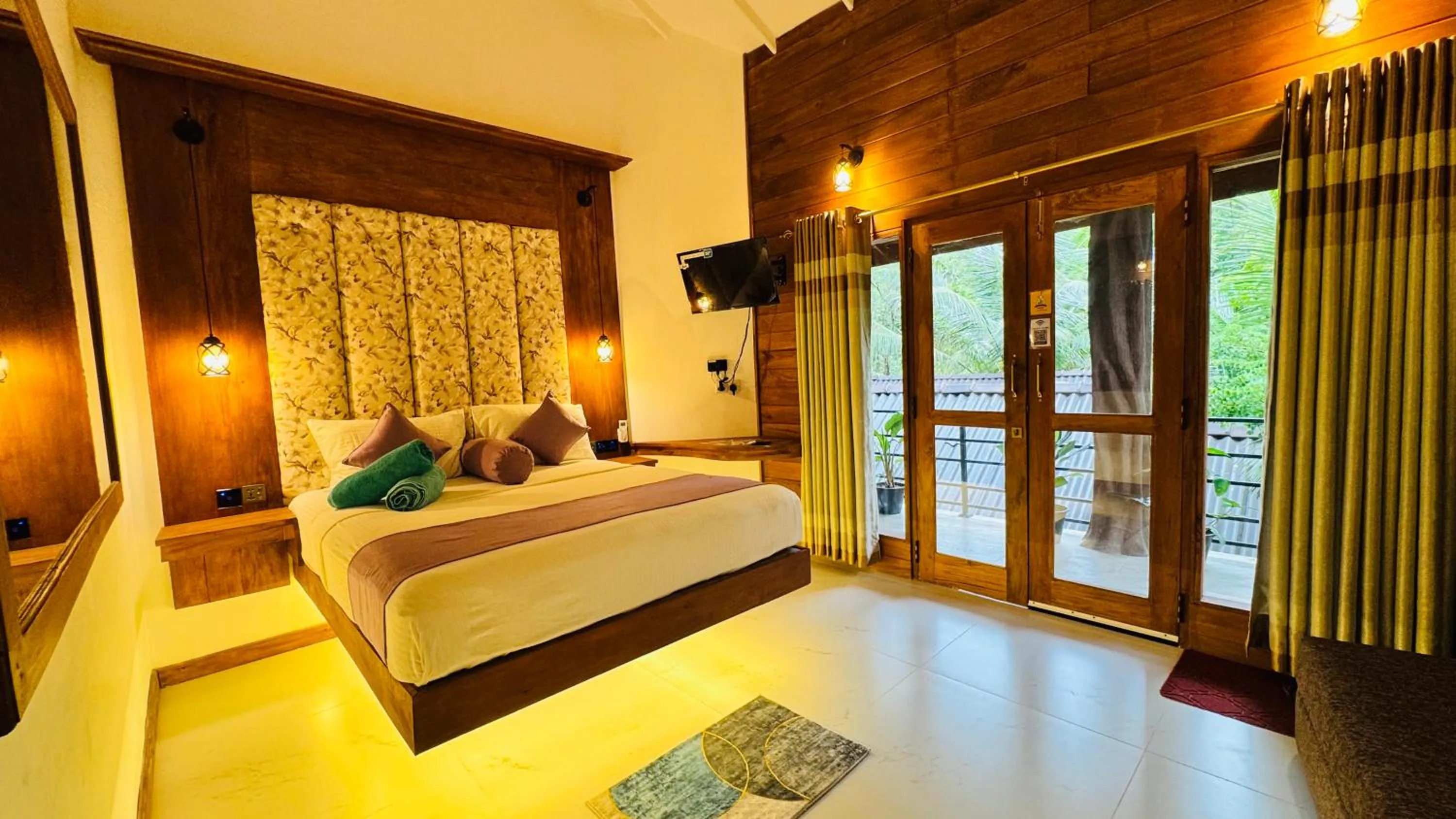 Bed in Palmyra Nature Resort Sigiriya