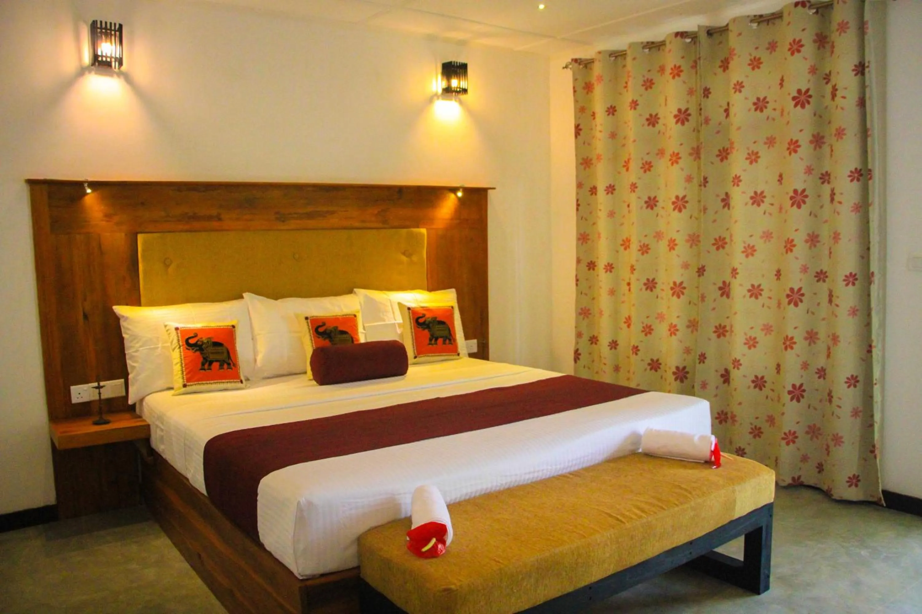 Bed in Palmyra Nature Resort Sigiriya