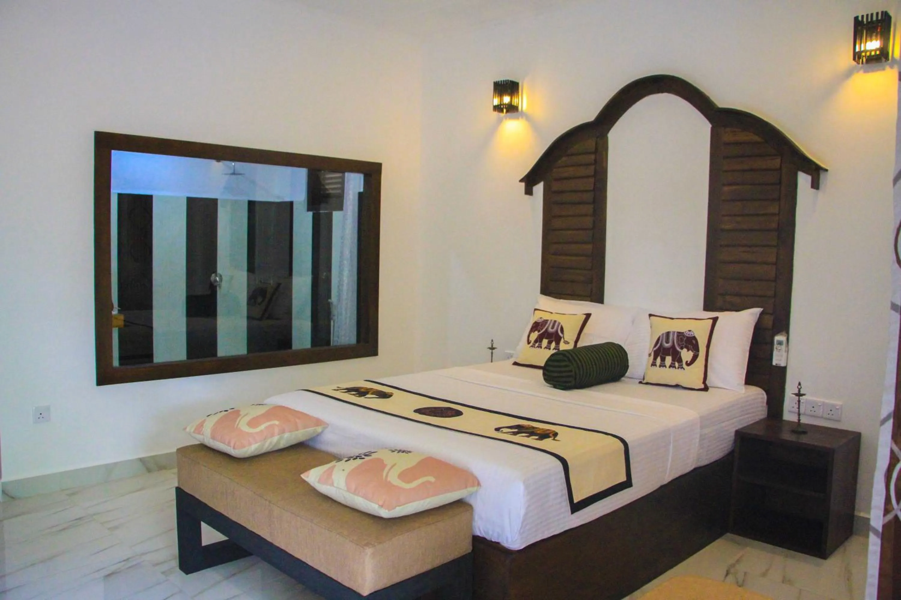 Bed in Palmyra Nature Resort Sigiriya